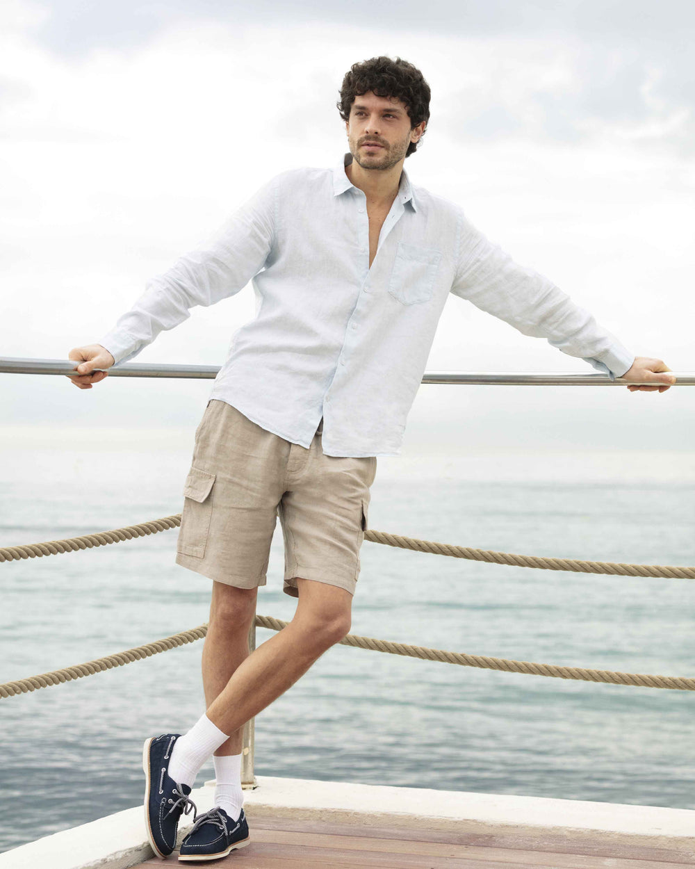 Linen Bermuda Shorts Cargo Pockets | Site Vilebrequin | BAIU3U01 / Vilebrequin Sale