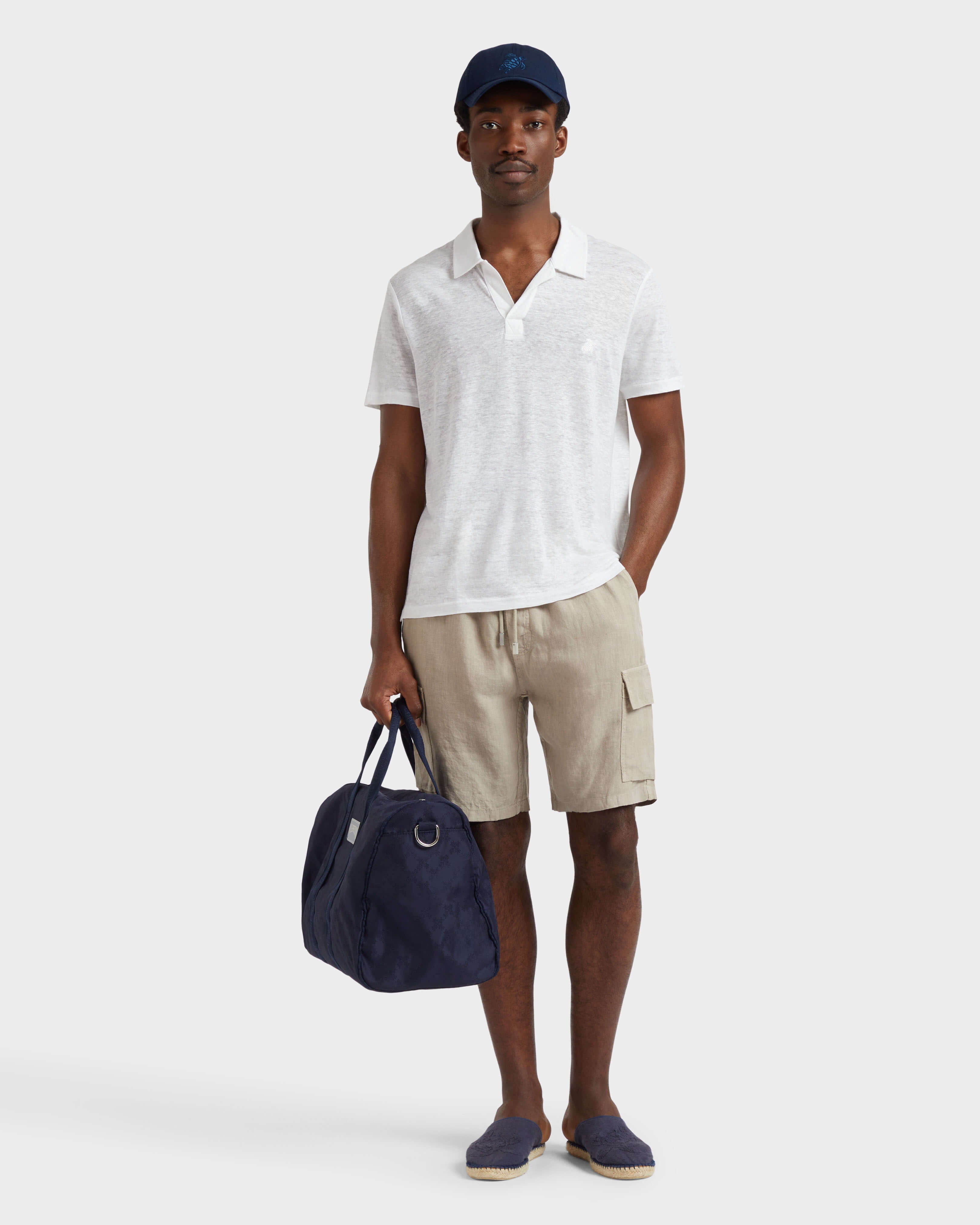 Linen Bermuda Shorts Cargo Pockets | Site Vilebrequin | BAIU3U01 / Vilebrequin Sale