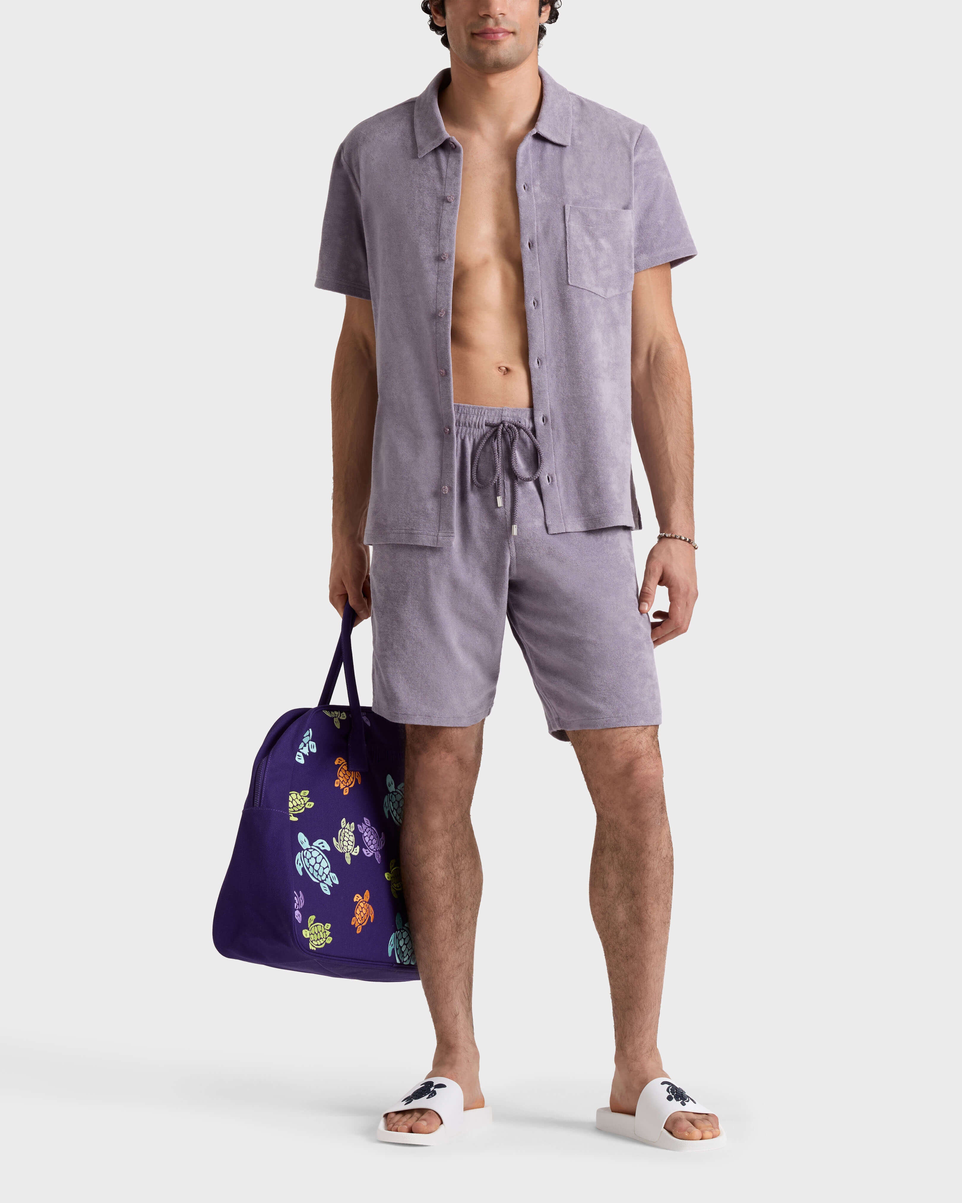 Terry Bermuda Shorts Solid - Purple Ouragan / Vilebrequin Discount