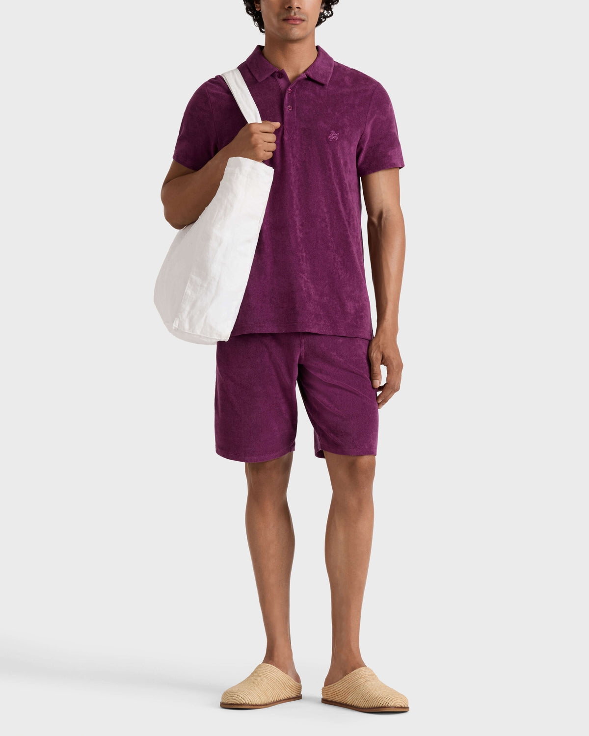 Terry Bermuda Shorts Solid - Purple Kerala / Vilebrequin Outlet