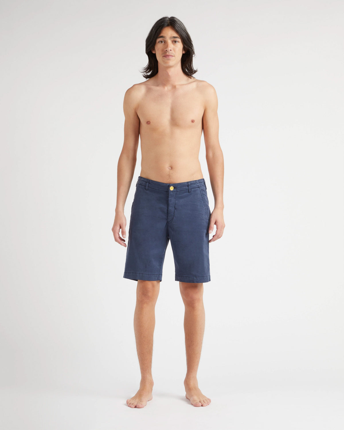 Tencel Bermuda Shorts Solid - Blue Navy Shorts / Vilebrequin For sale