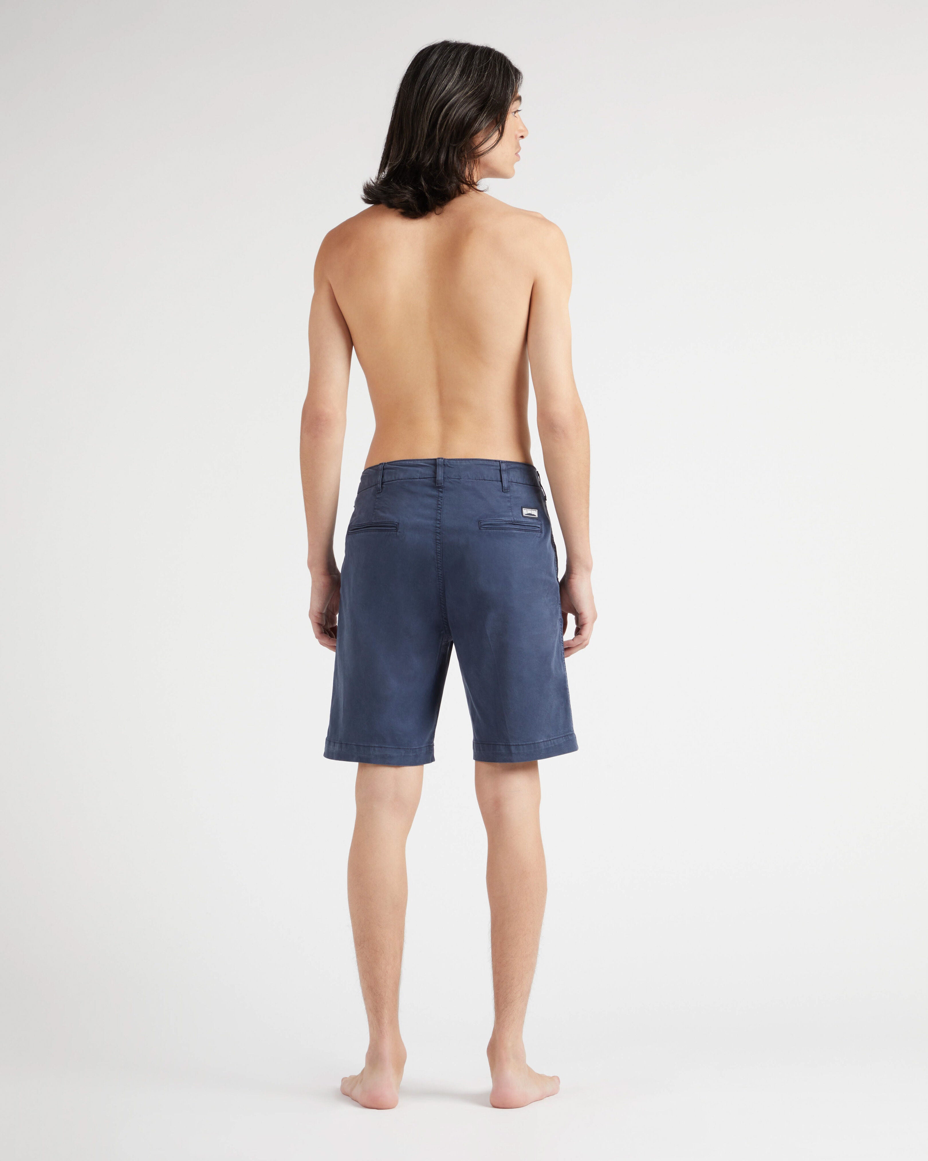 Tencel Bermuda Shorts Solid - Blue Navy Shorts / Vilebrequin For sale