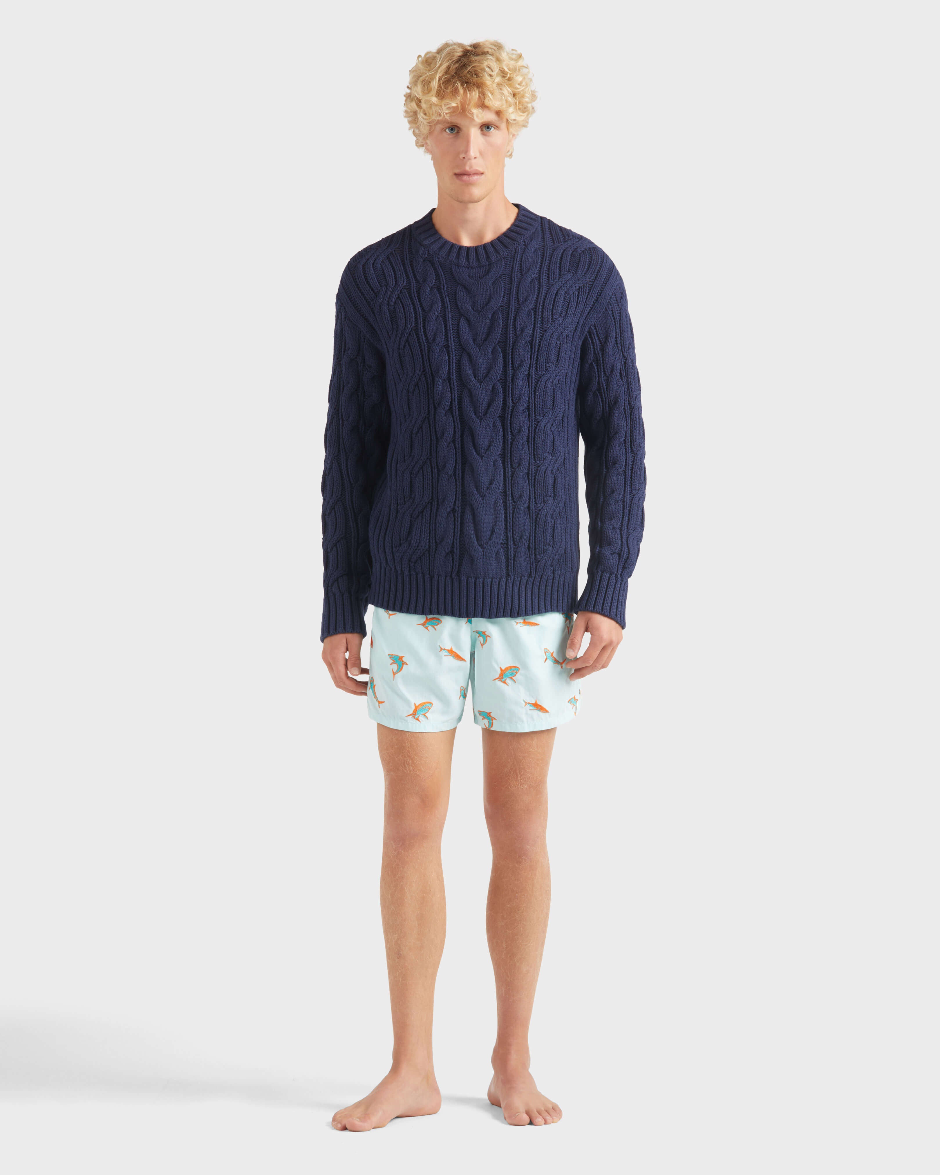 Cable-Knit Cotton Sweater / Vilebrequin Online