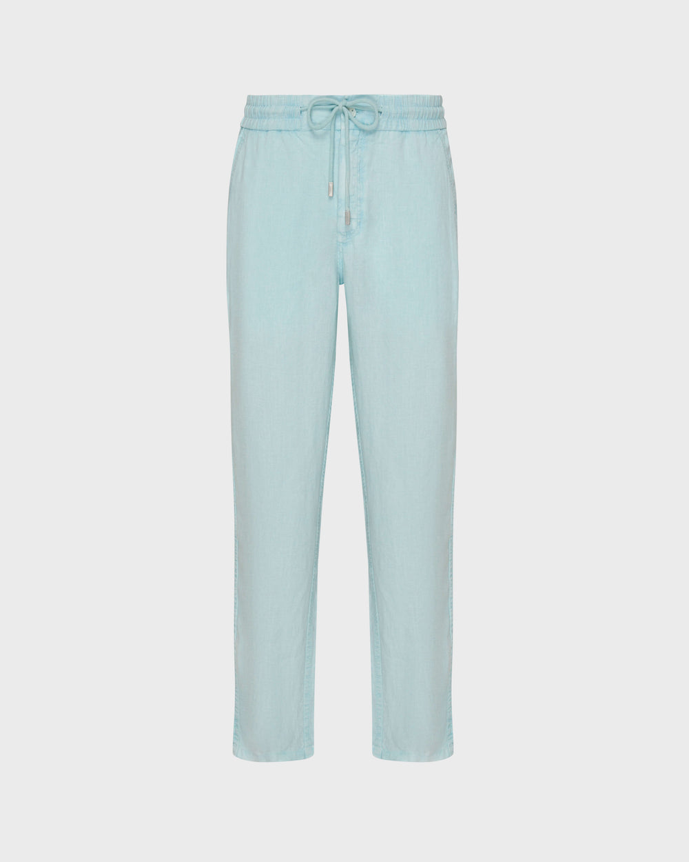 Linen Pants Regular Fit Solid - Blue Pacific / Vilebrequin On sale