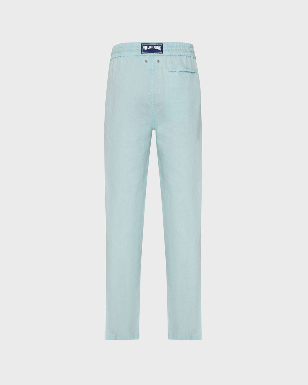 Linen Pants Regular Fit Solid - Blue Pacific / Vilebrequin On sale