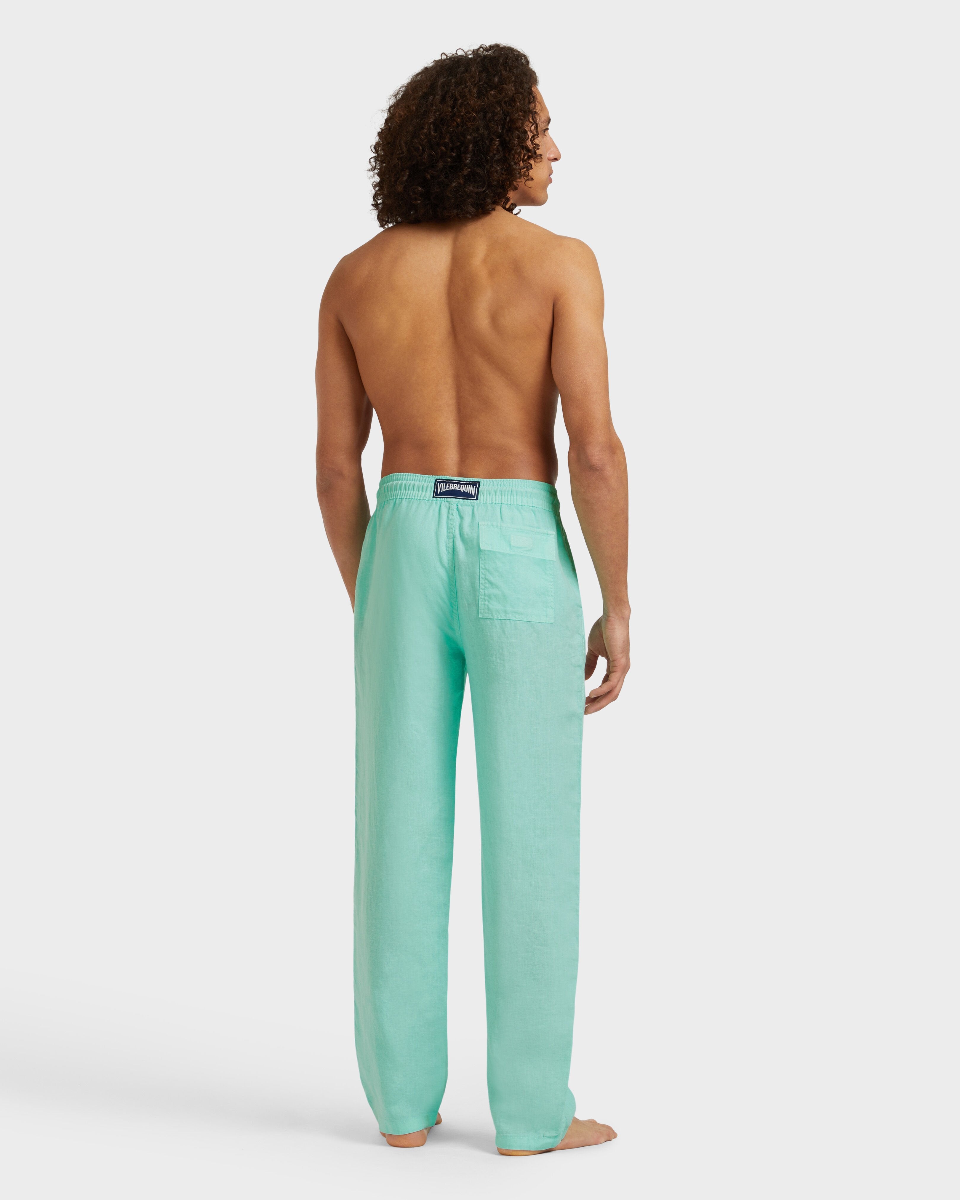 Linen Pants Solid - Green Caribbean / Vilebrequin For sale
