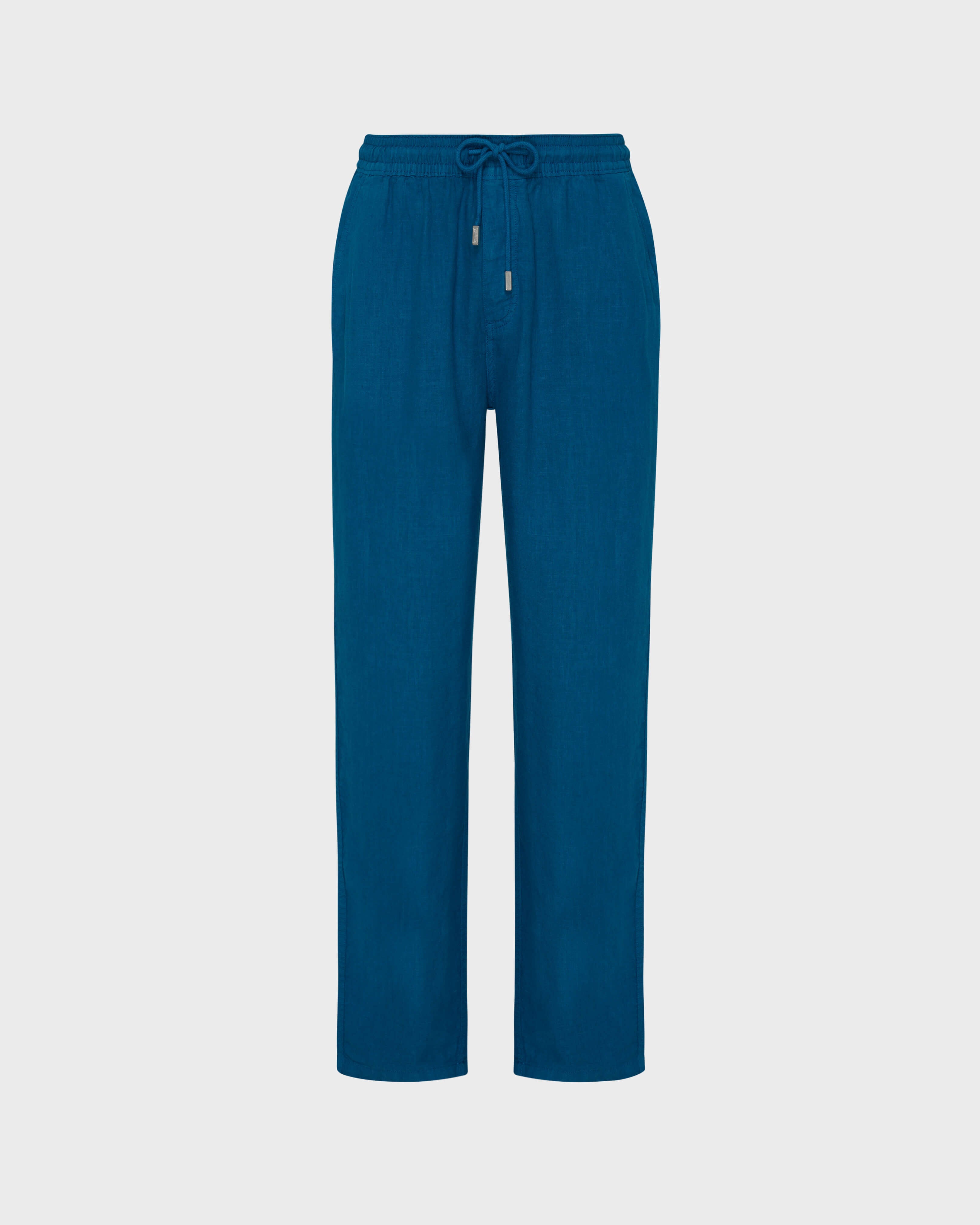 Linen Pants Solid - Blue Peacock / Vilebrequin Discount