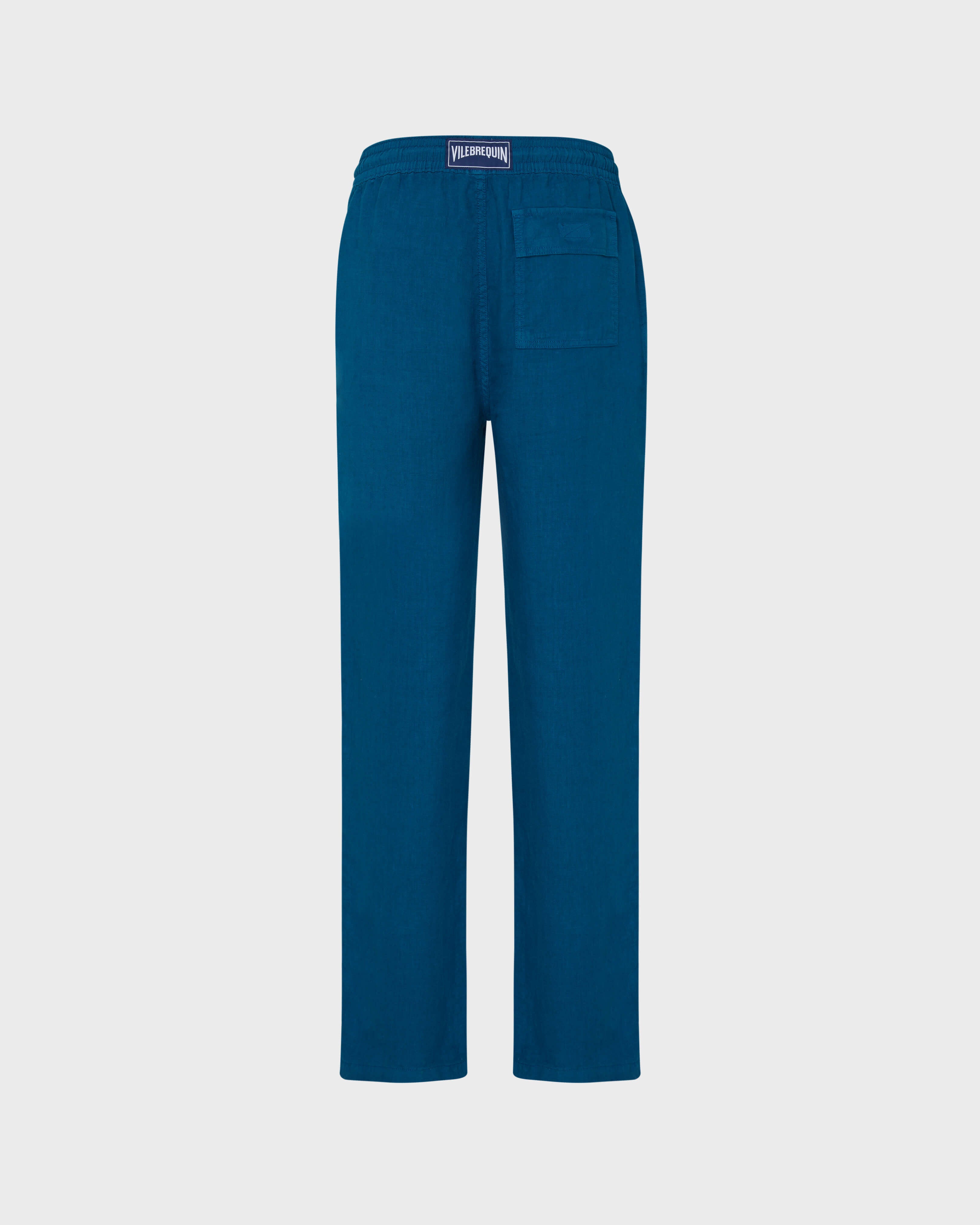 Linen Pants Solid - Blue Peacock / Vilebrequin Discount