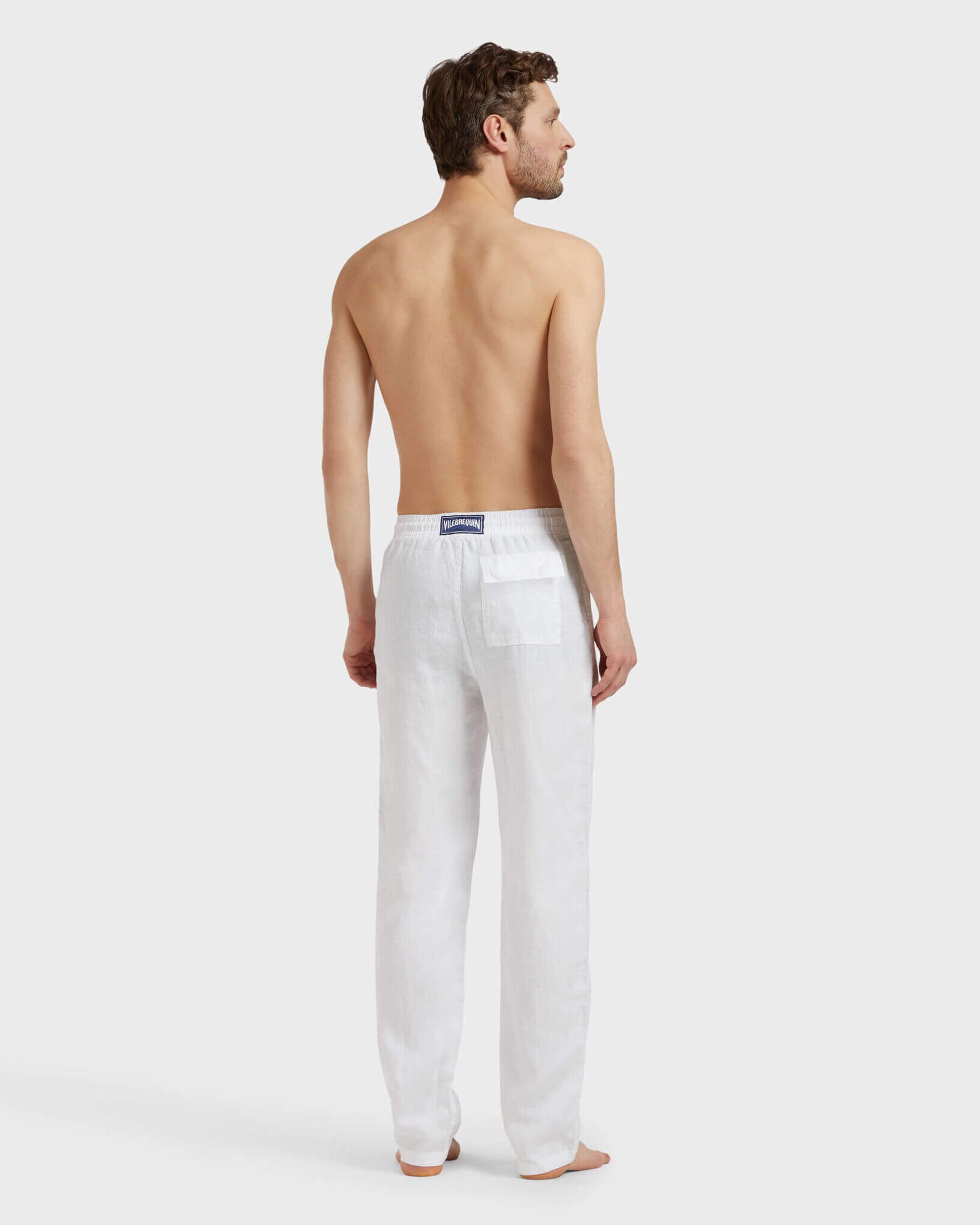 Linen Pants Solid - White Website | PACP613P / Vilebrequin On sale
