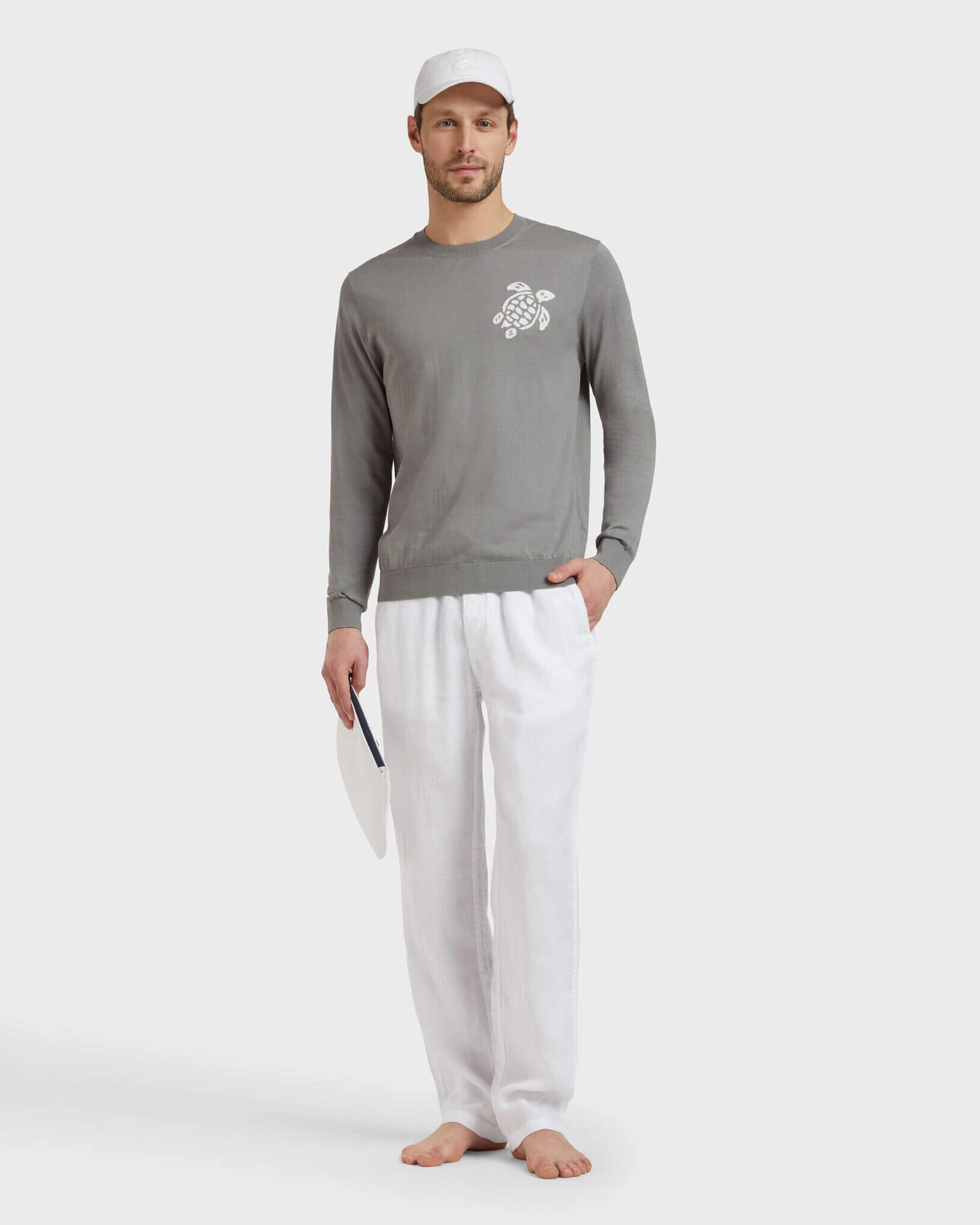 Linen Pants Solid - White Website | PACP613P / Vilebrequin On sale