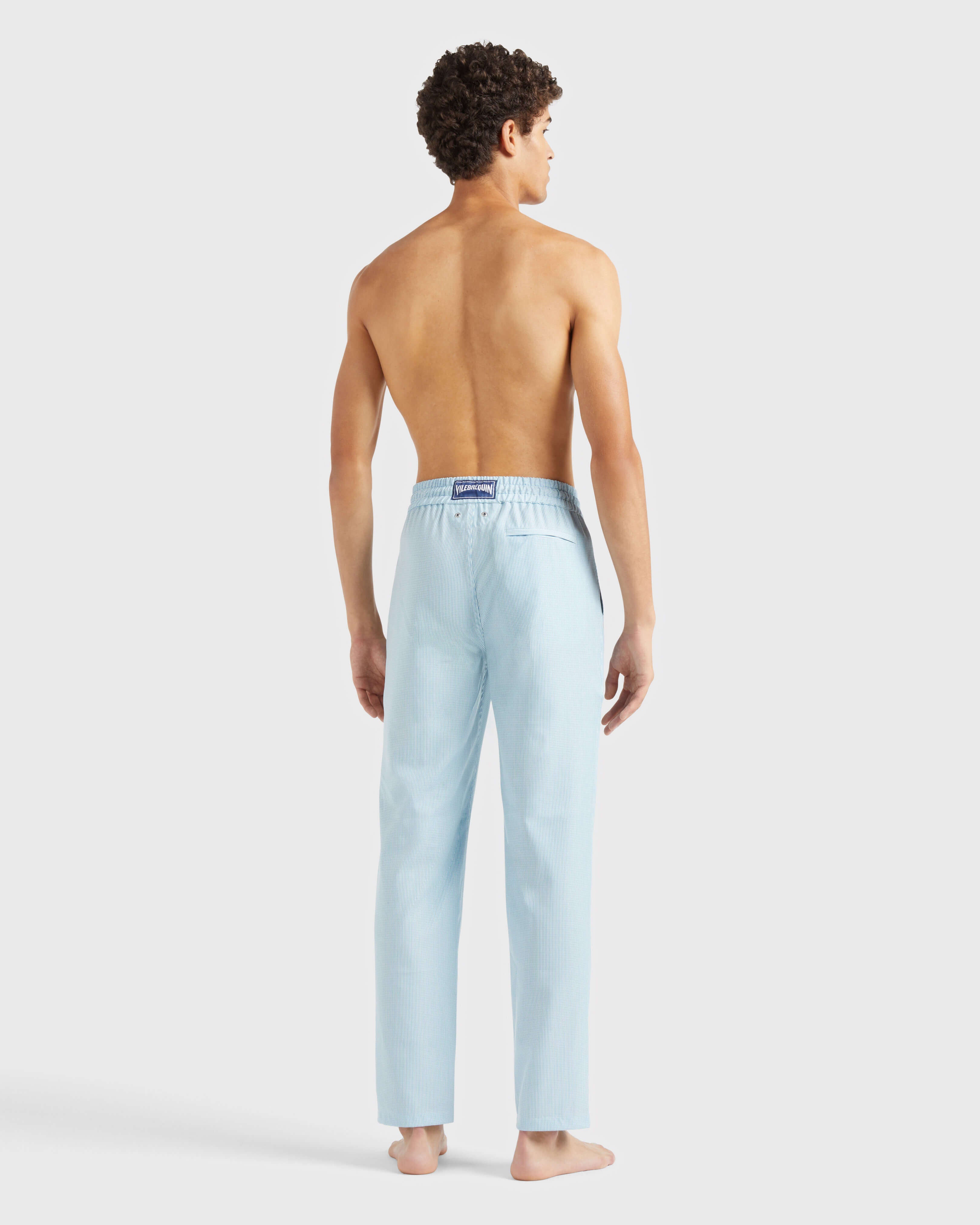 Wool Regular Pants Micro Rayures Tailoring - Blue topaz / Vilebrequin For sale
