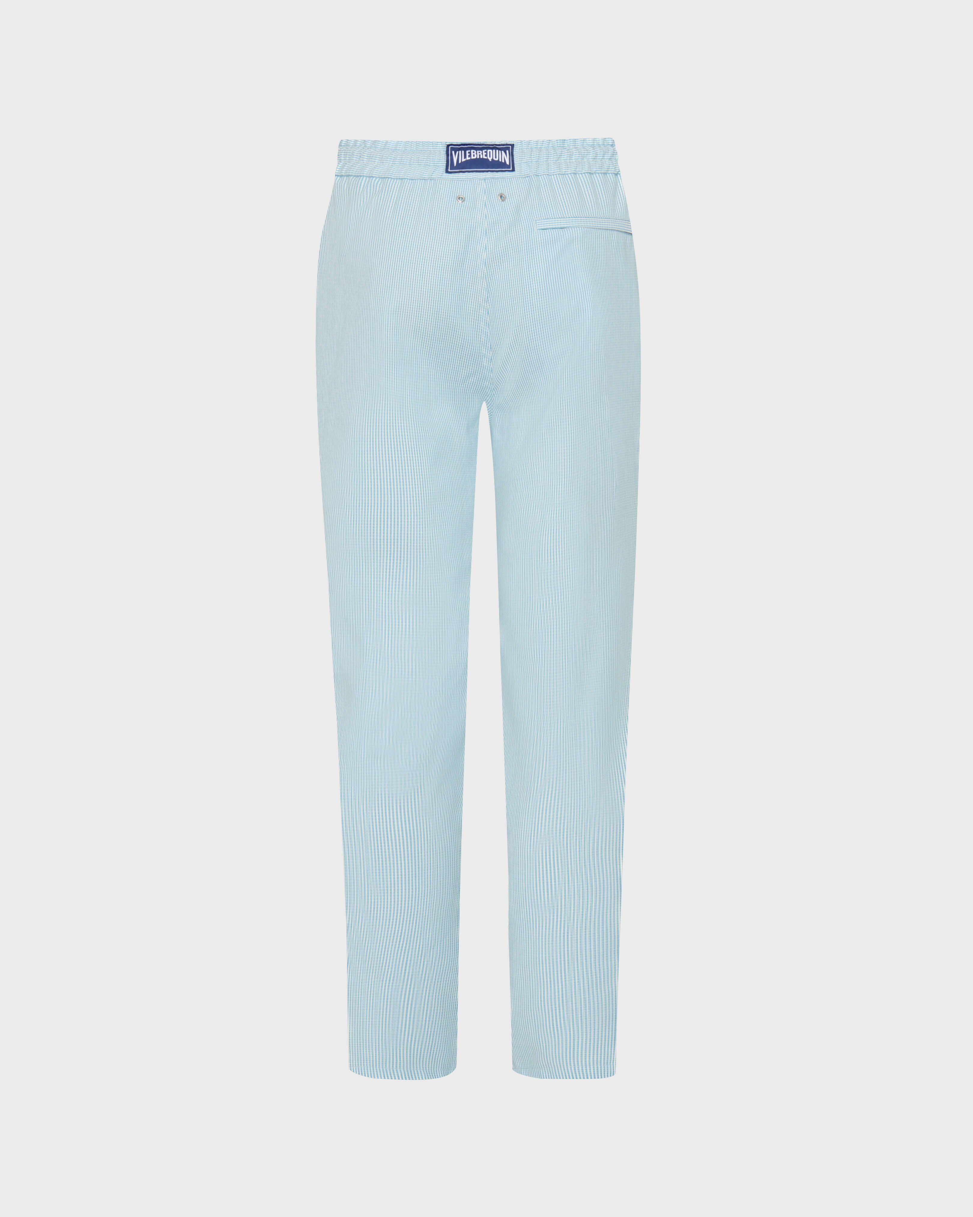 Wool Regular Pants Micro Rayures Tailoring - Blue topaz / Vilebrequin For sale
