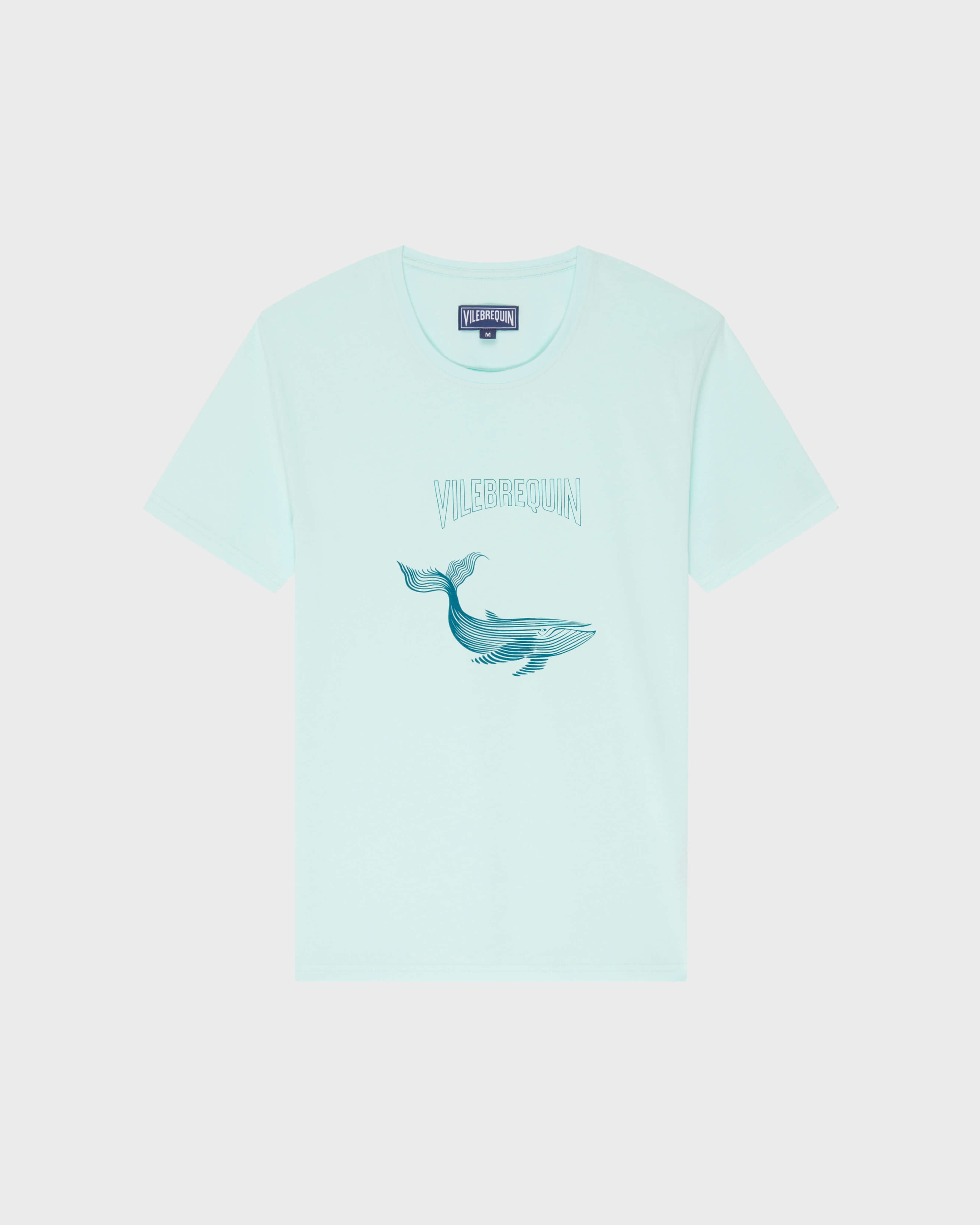 Organic Cotton T-shirt Whales - Blue note / Vilebrequin Sale