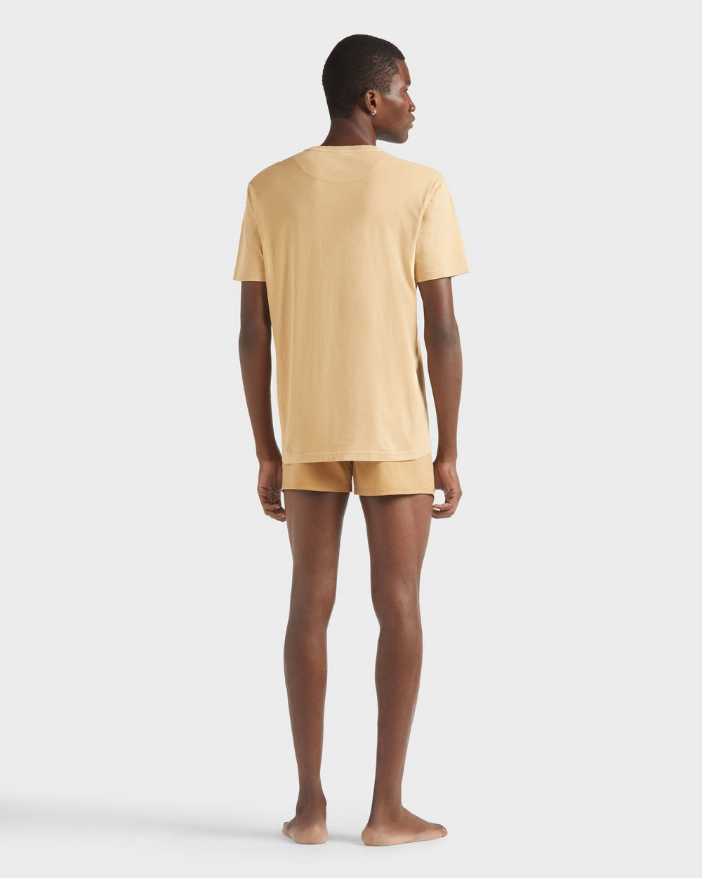 Solid Organic cotton T-shirt Natural Colors - Brown Mocha / Vilebrequin Discount