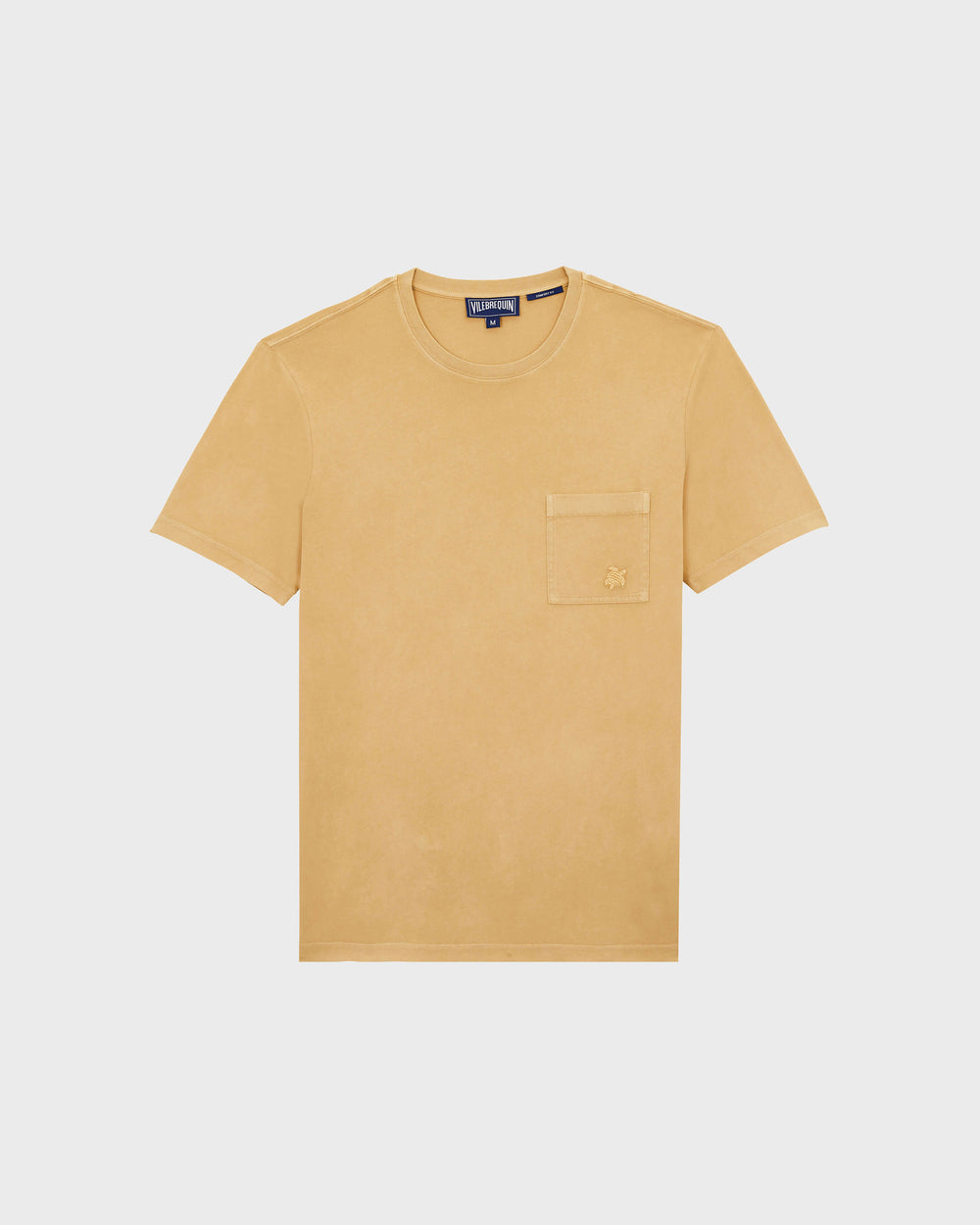 Solid Organic cotton T-shirt Natural Colors - Brown Mocha / Vilebrequin Discount