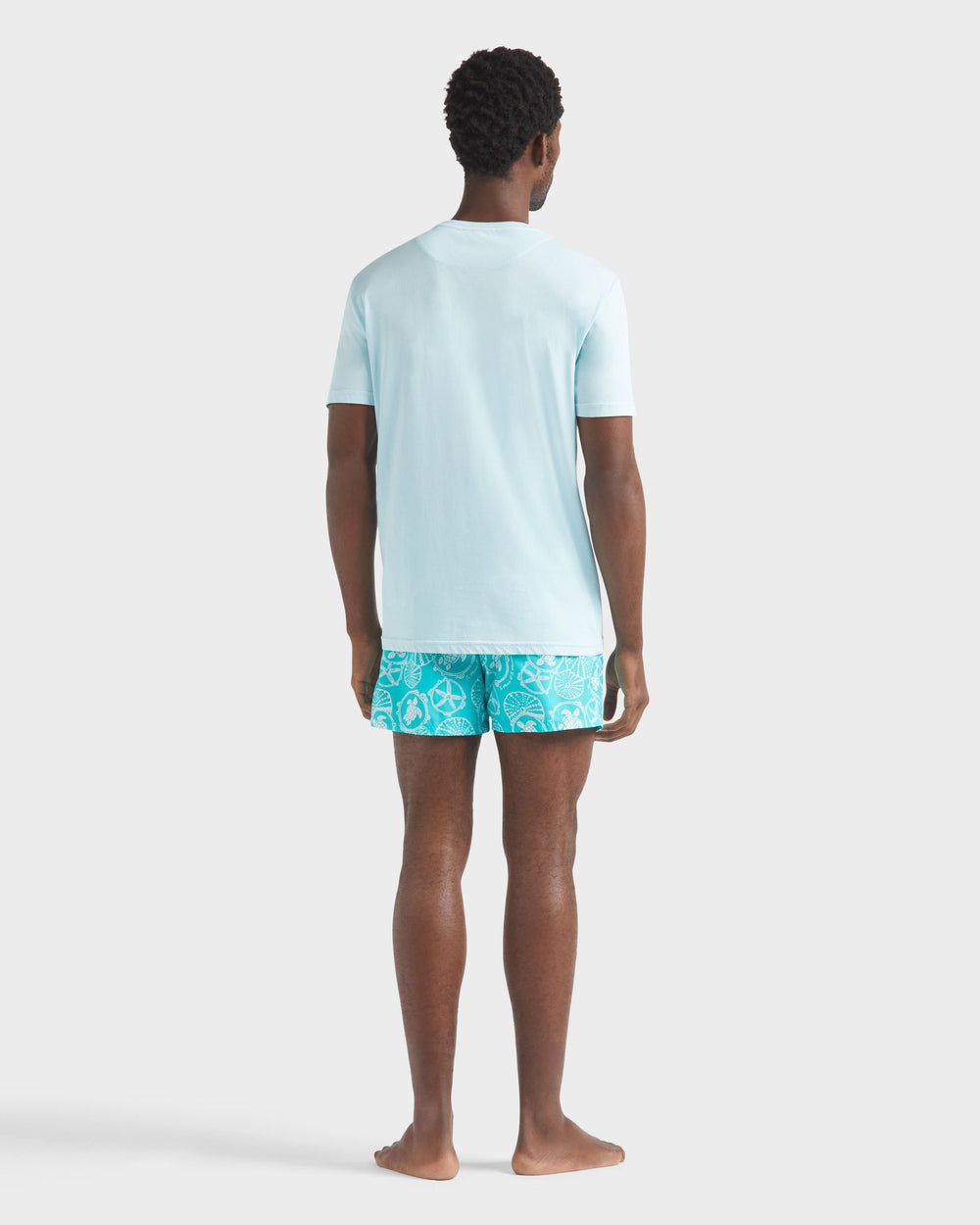 Solid Organic cotton T-shirt Natural Colors - Blue Pacific / Vilebrequin Outlet