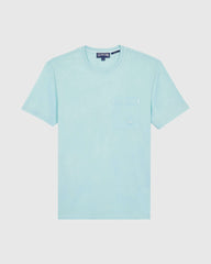 Solid Organic cotton T-shirt Natural Colors - Blue Pacific / Vilebrequin Outlet