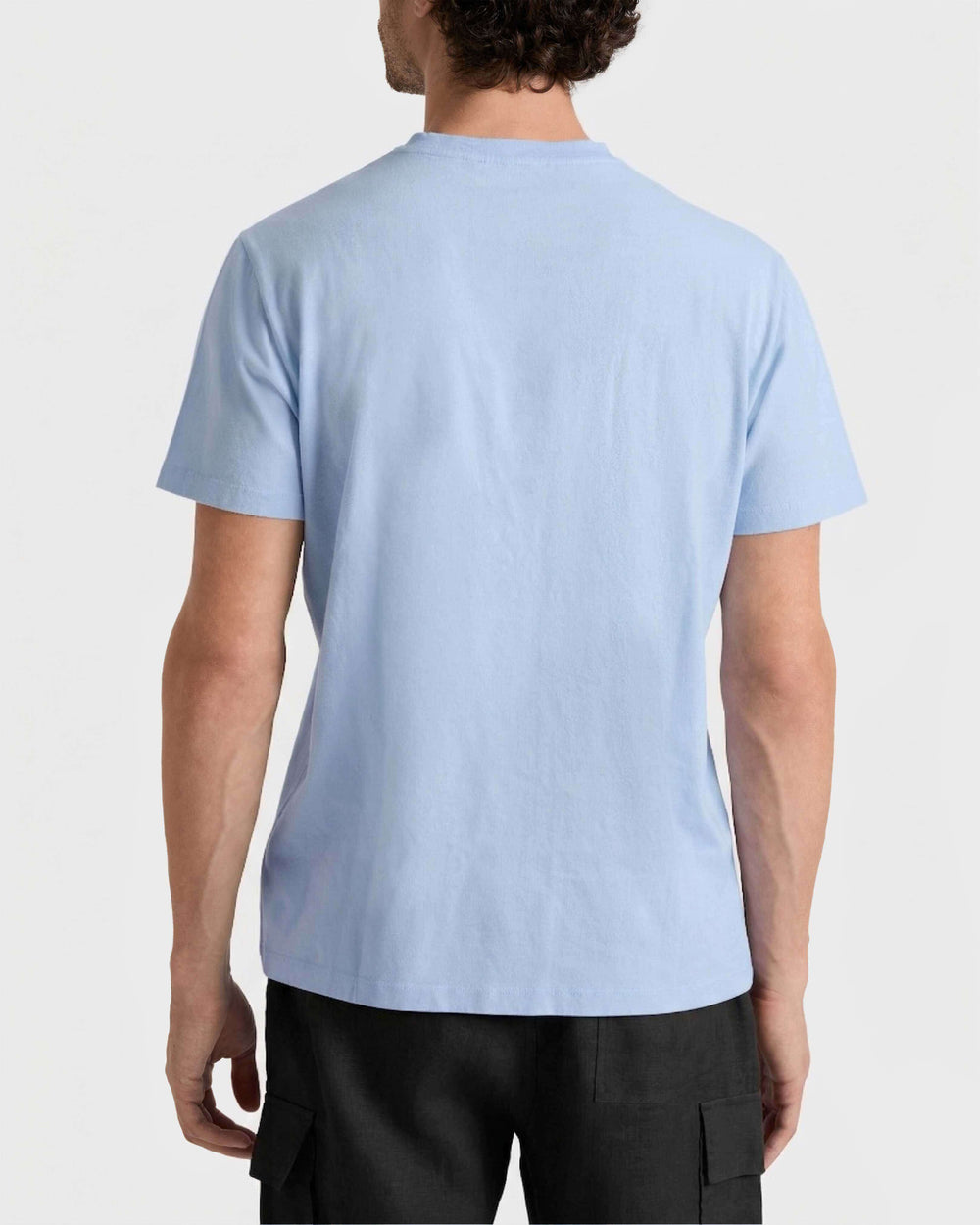 Organic Cotton T-shirt Big Turtle Embroidery - Blue Cloudy / Vilebrequin US