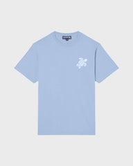 Organic Cotton T-shirt Big Turtle Embroidery - Blue Cloudy / Vilebrequin US