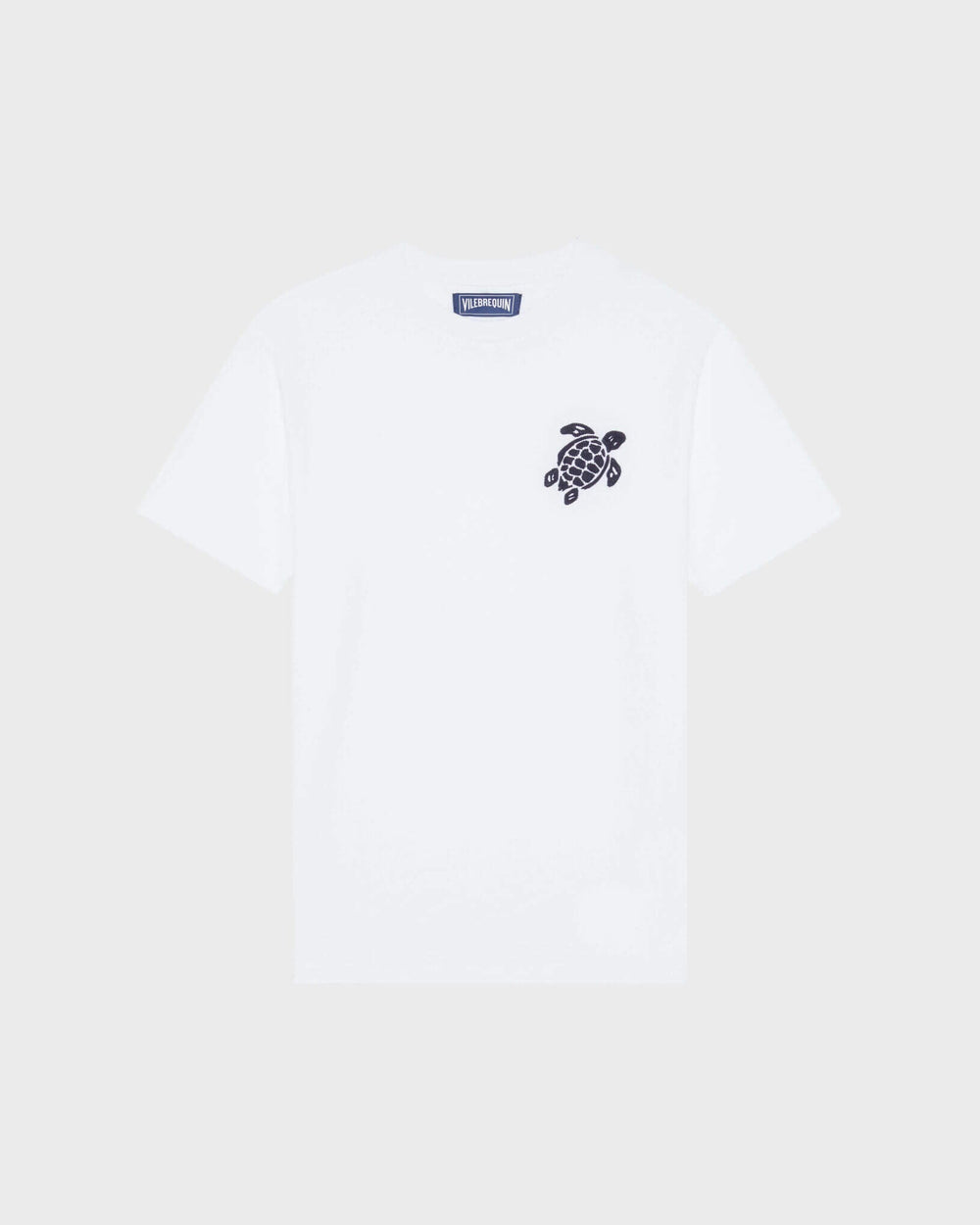 Organic Cotton T-shirt Big Turtle Embroidery - White / Vilebrequin New