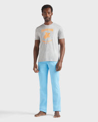 Cotton T-shirt Contrasted Placed Gomy Logo - Heather grey / Vilebrequin Sale