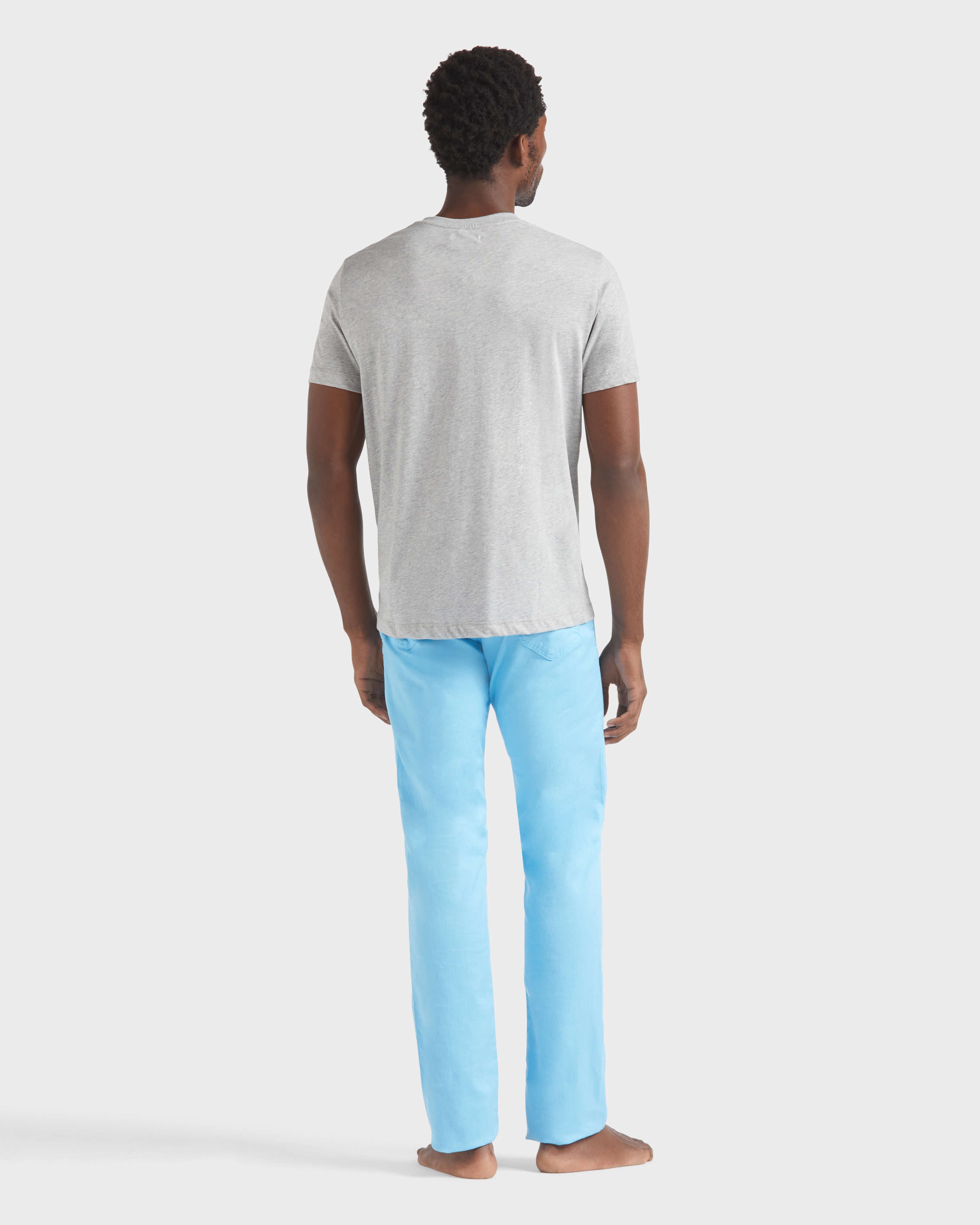 Cotton T-shirt Contrasted Placed Gomy Logo - Heather grey / Vilebrequin Sale