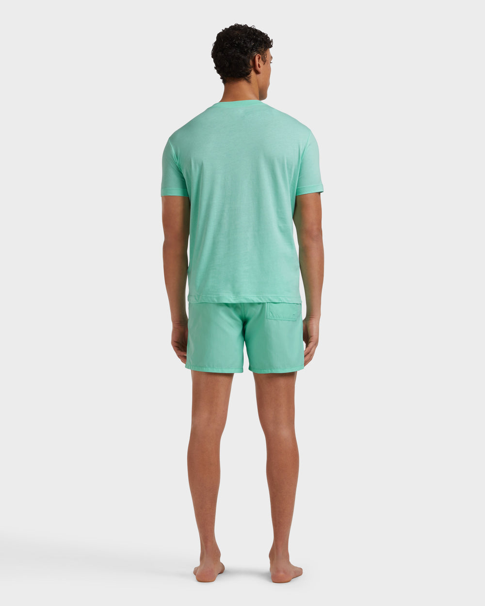 Cotton T-shirt Contrasted Placed Gomy Logo - Green Caribbean / Vilebrequin On sale