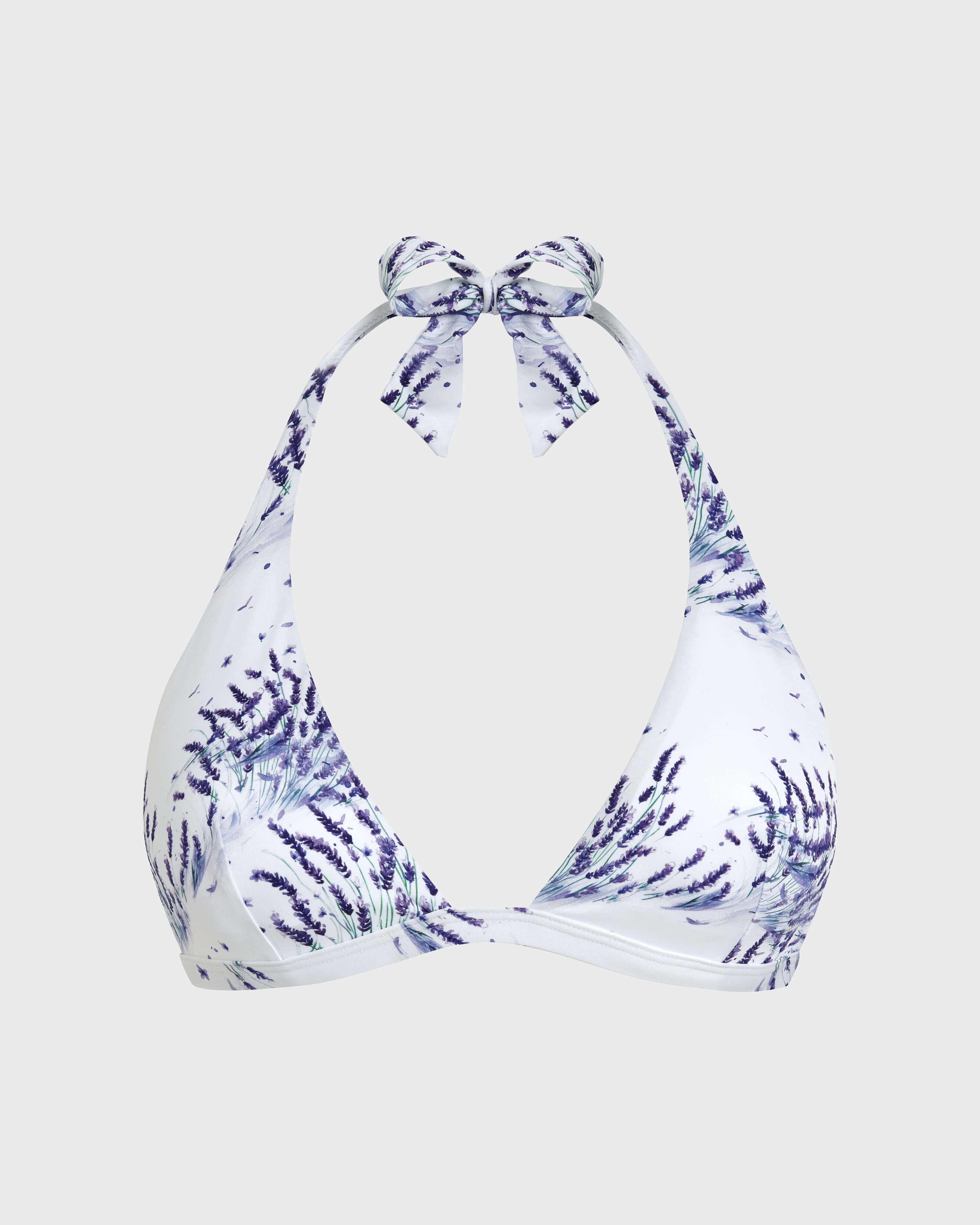 Halter Bikini Top Lavender - White / Vilebrequin Sale
