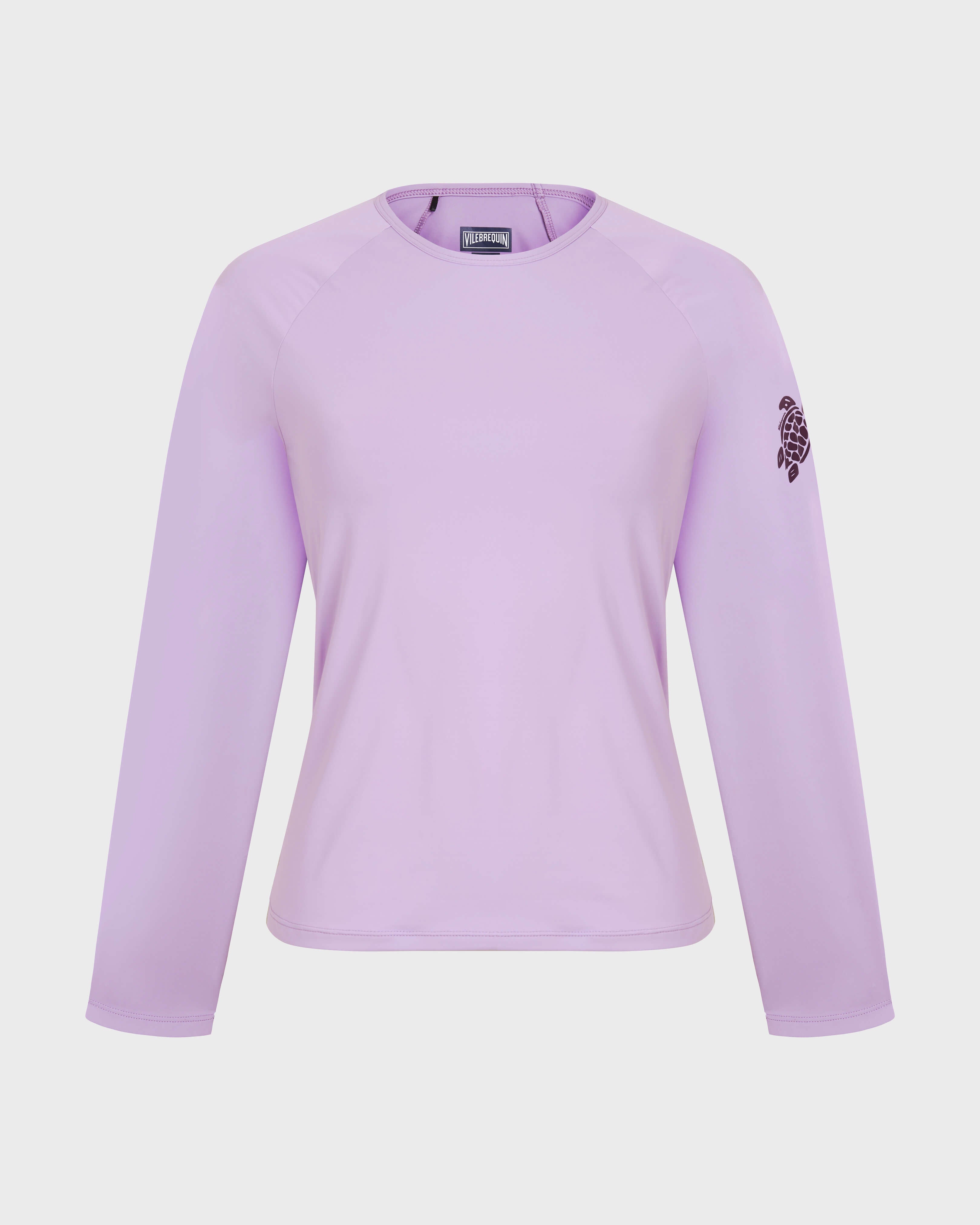 Long Sleeves Rashguard Top Solid - Purple Fleur / Vilebrequin Outlet