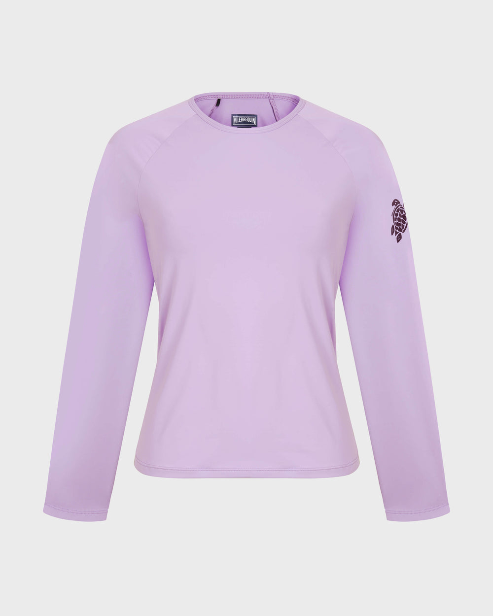 Long Sleeves Rashguard Top Solid - Purple Fleur / Vilebrequin Outlet