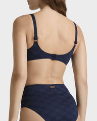 Underwire Bikini Top Turtle Monogram Jacquard - Blue Navy / Vilebrequin US