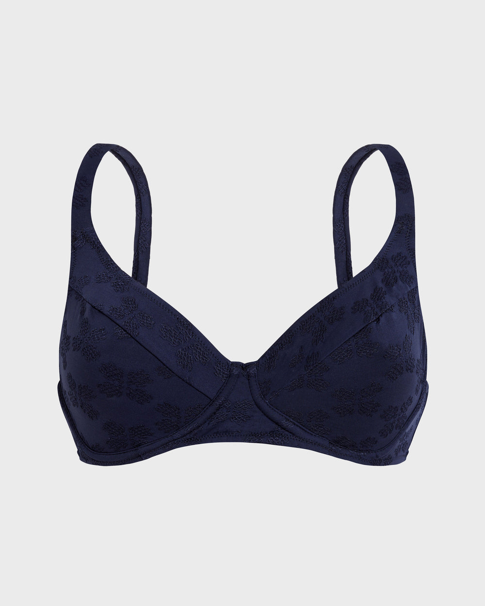 Underwire Bikini Top Turtle Monogram Jacquard - Blue Navy / Vilebrequin US