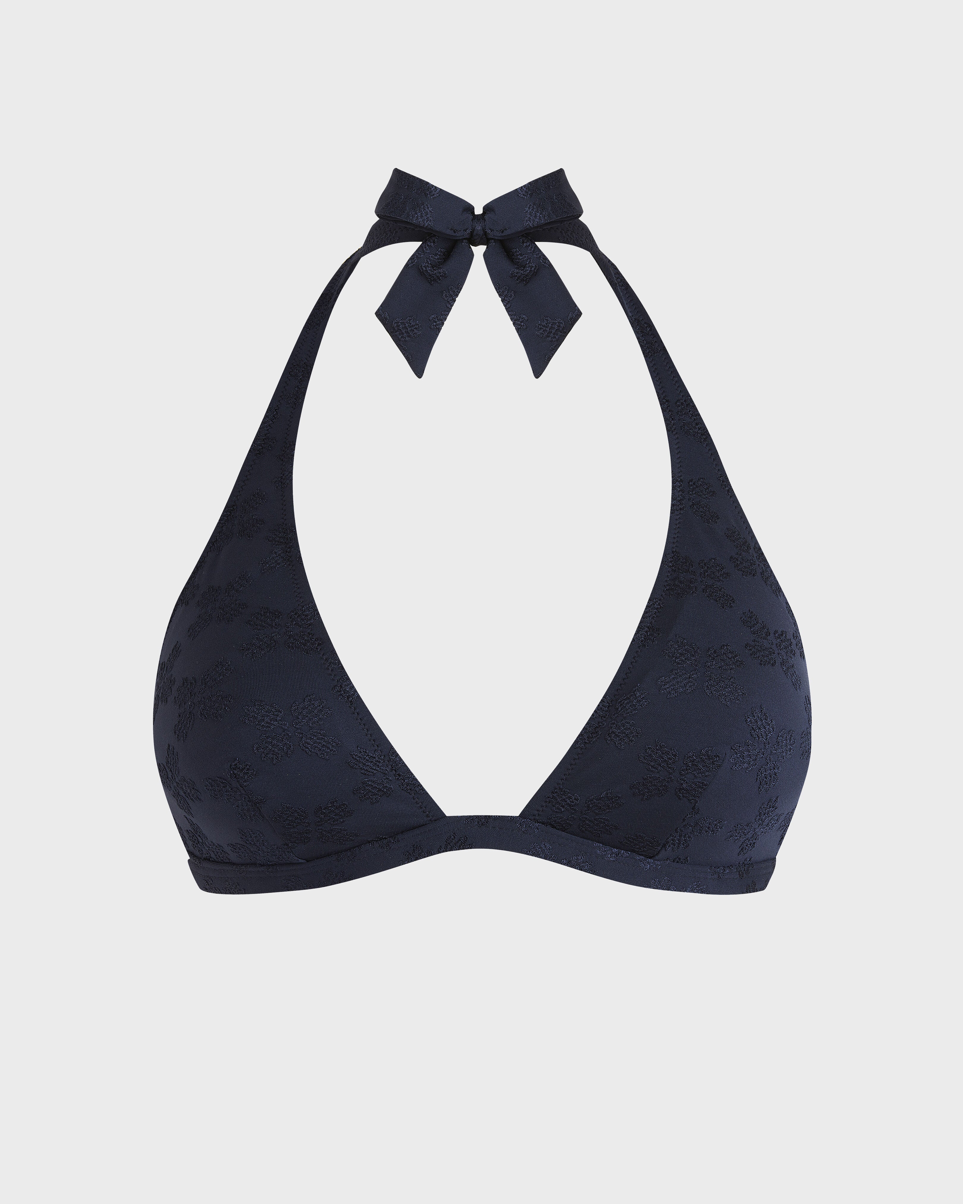 Halter Bikini Top Jacquard Monogram - Blue Navy / Vilebrequin For sale