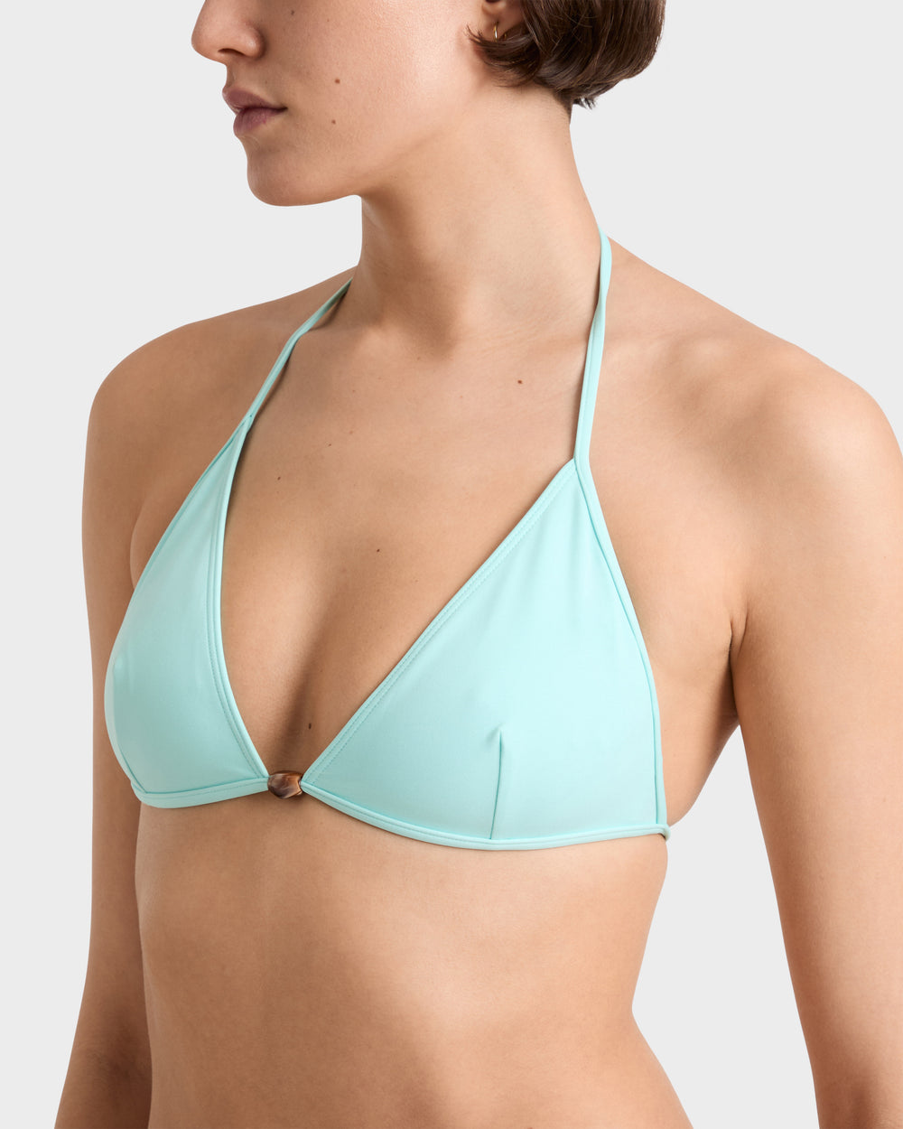 Halter Bikini Top Pearl Solid - Blue Oxygene / Vilebrequin Outlet