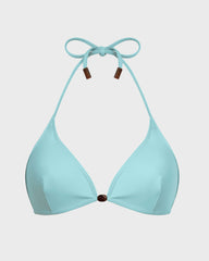 Halter Bikini Top Pearl Solid - Blue Oxygene / Vilebrequin Outlet