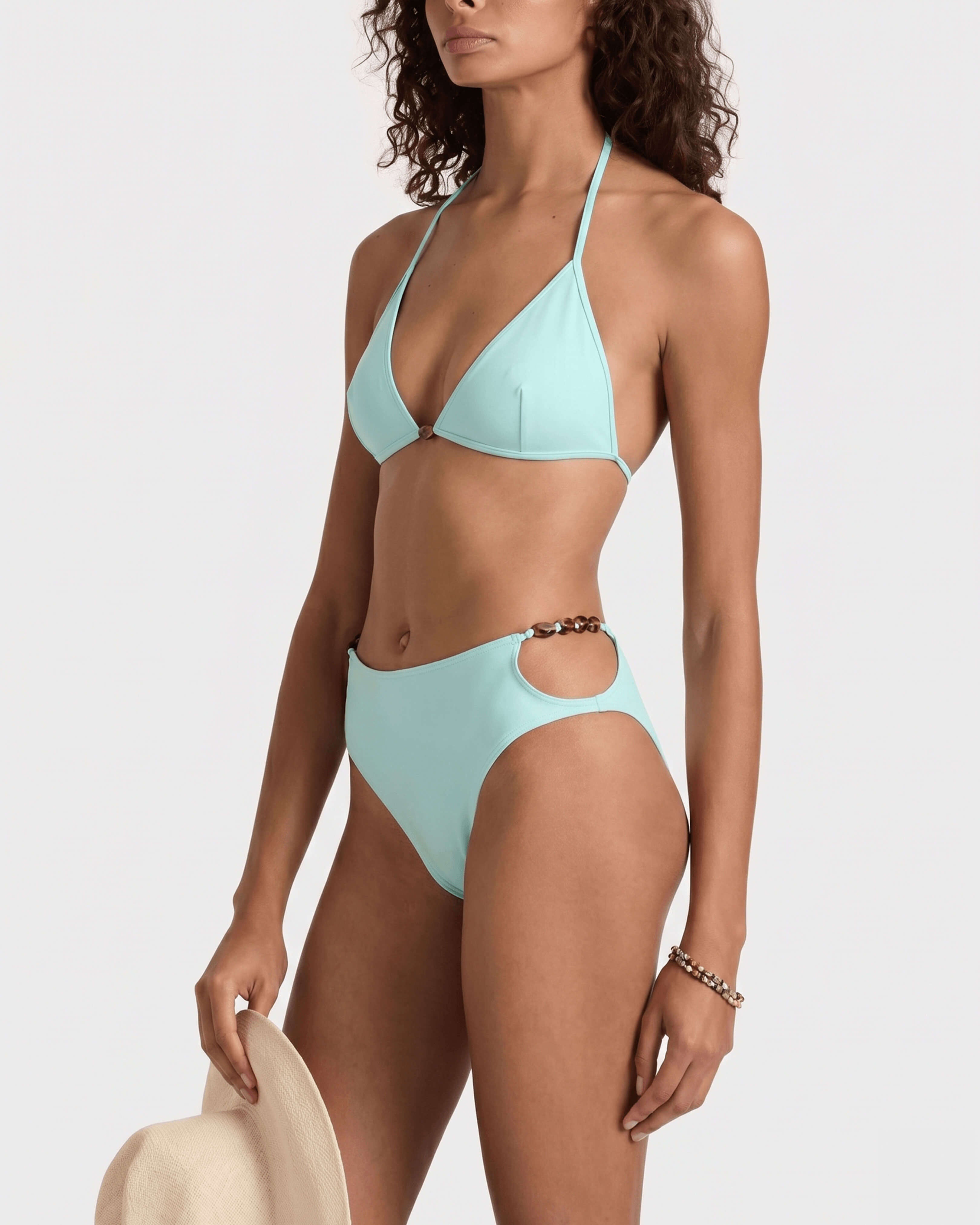 High-waisted Bikini Bottom Solid - Blue Oxygene / Vilebrequin US