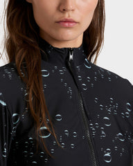Full Zip Crop Top Rashguard Bubble 3D - Black / Vilebrequin Outlet