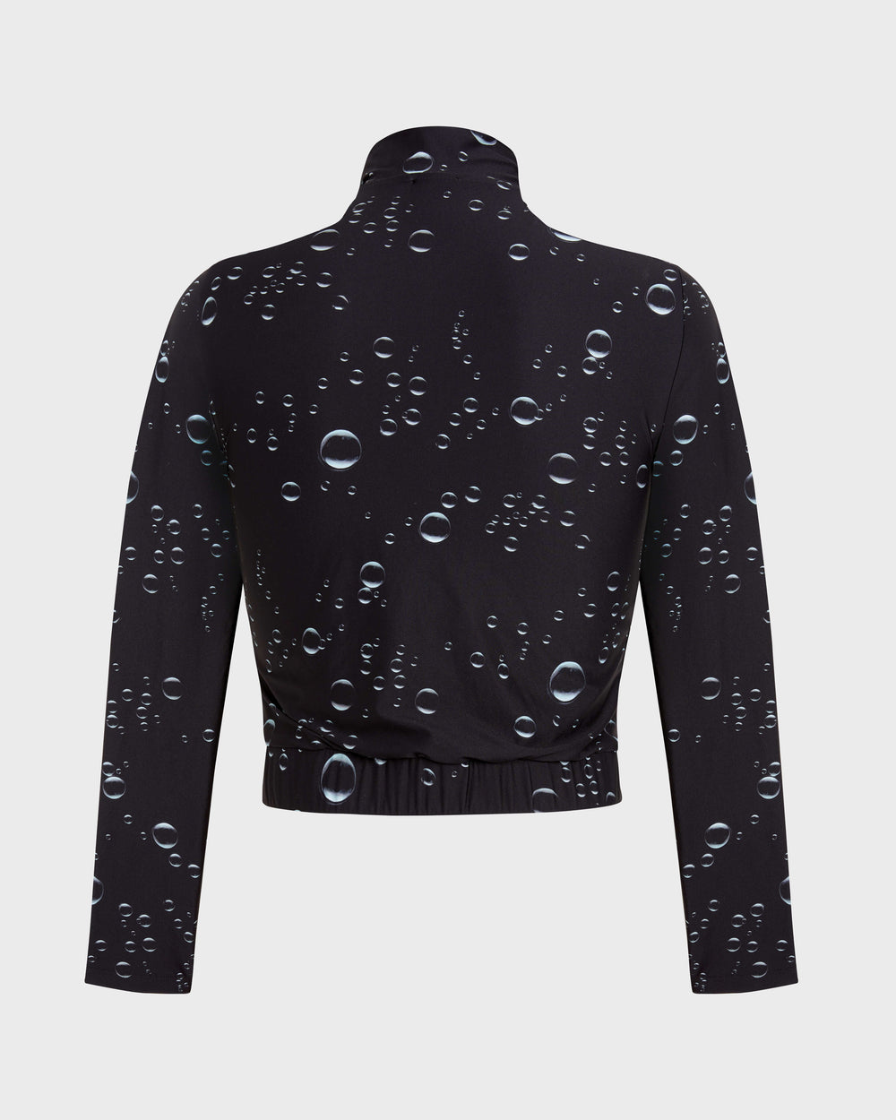 Full Zip Crop Top Rashguard Bubble 3D - Black / Vilebrequin Outlet