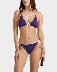 Side Tie Bikini Bottom Solid - Purple Violette / Vilebrequin On sale