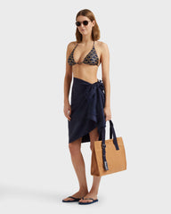 Side Tie Bikini Bottom Turtles Chain - Blue Navy / Vilebrequin Discount