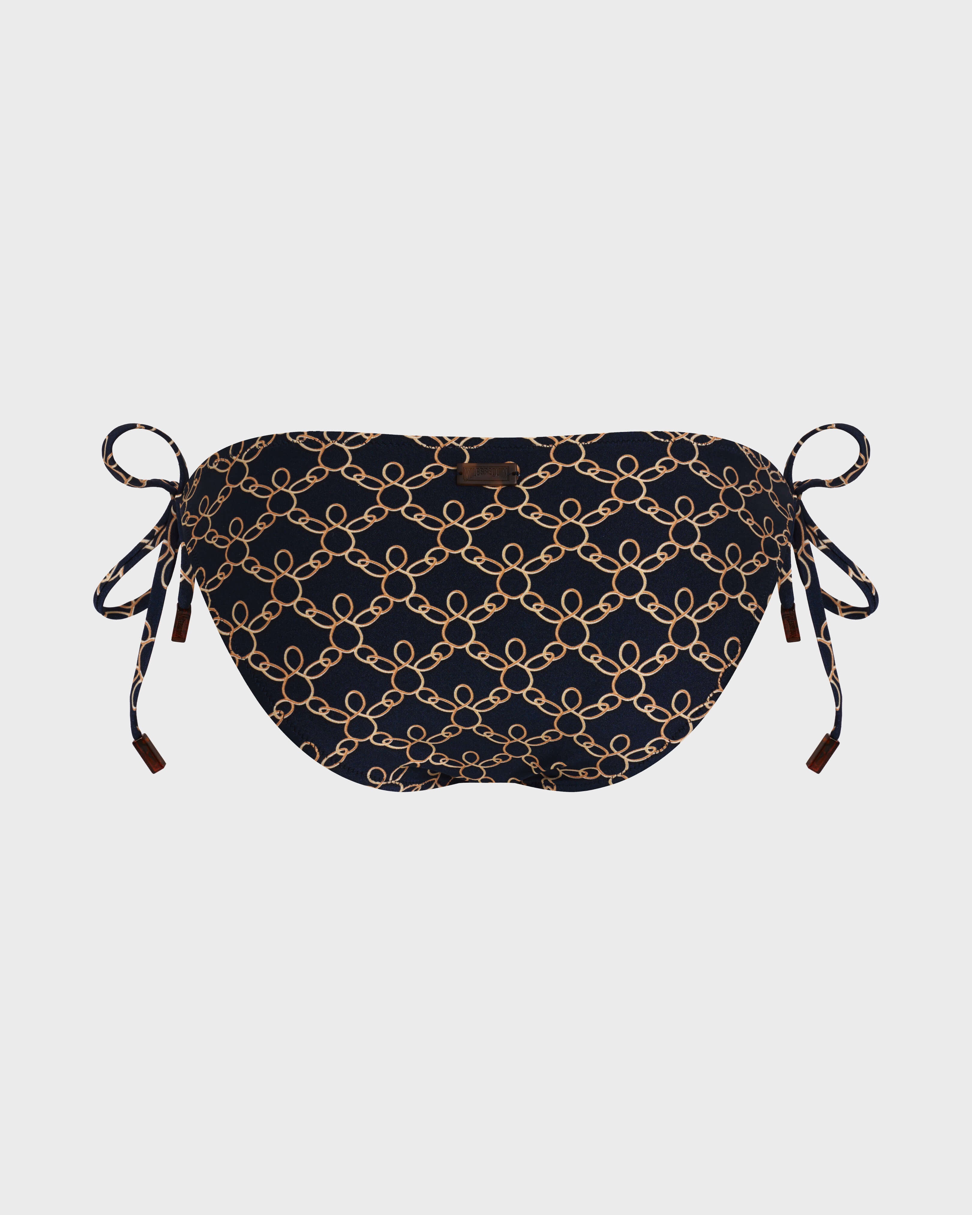 Side Tie Bikini Bottom Turtles Chain - Blue Navy / Vilebrequin Discount