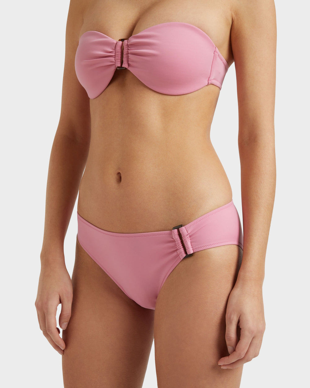 Mid Rise Bikini Bottom Solid - Pink Boudoir / Vilebrequin Sale