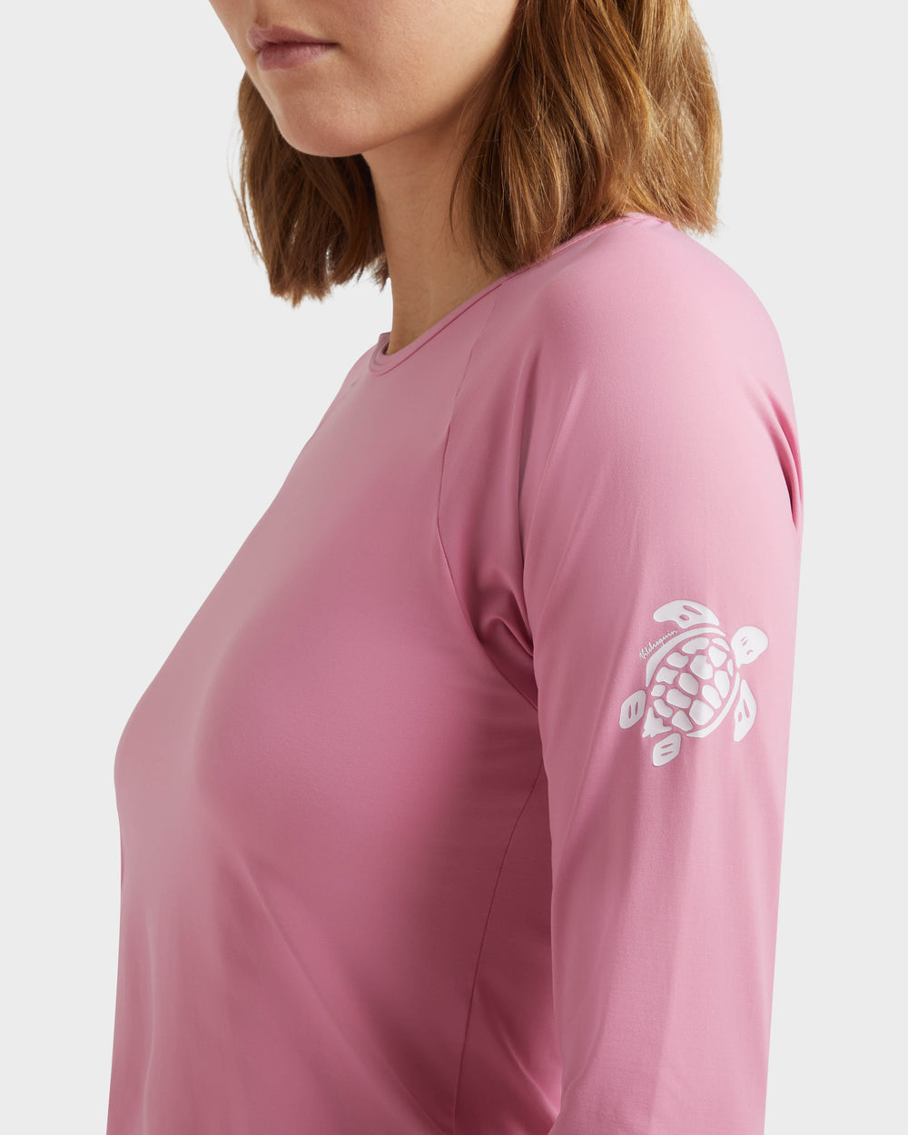 Long Sleeves Rashguard Top Solid - Pink Boudoir / Vilebrequin On sale