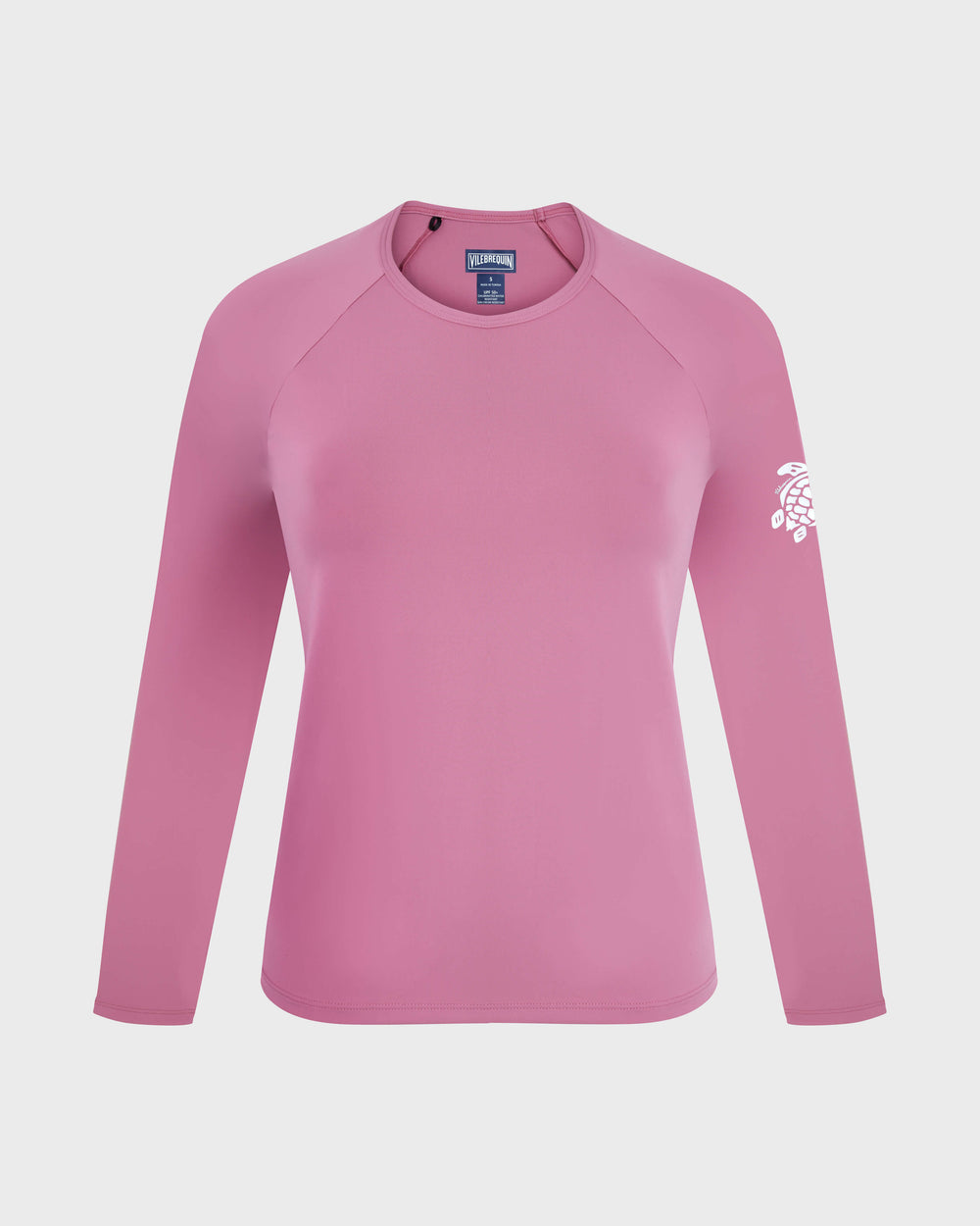Long Sleeves Rashguard Top Solid - Pink Boudoir / Vilebrequin On sale