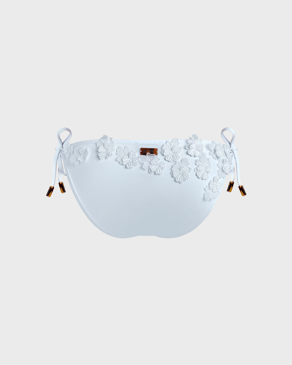 Bikini Bottom Embroidered Guipure Florale - White / Vilebrequin Discount