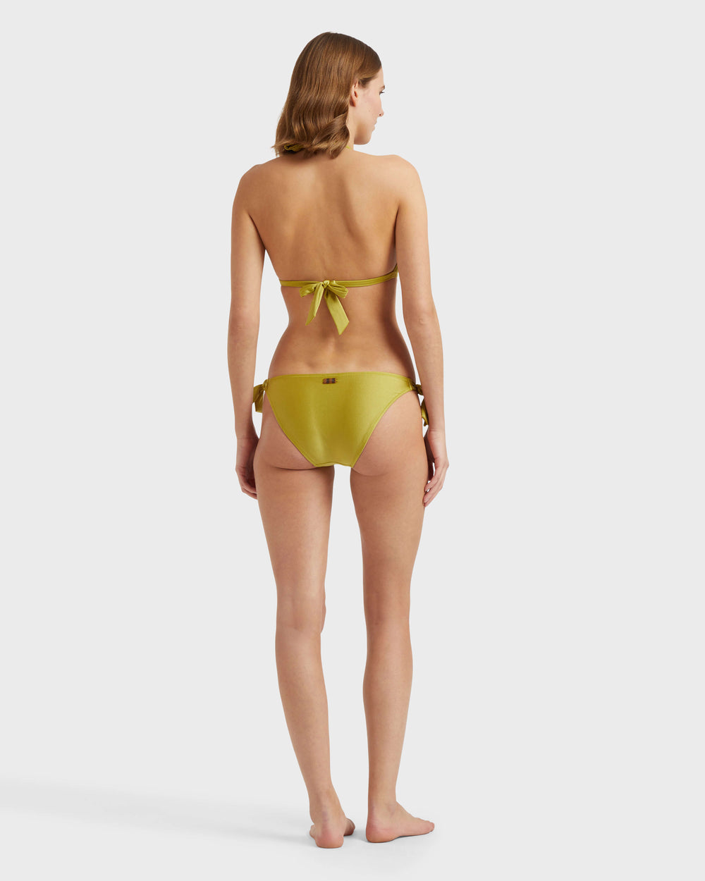 Solid Stretch Shiny Bikini Bottom - Green Wormwood / Vilebrequin US