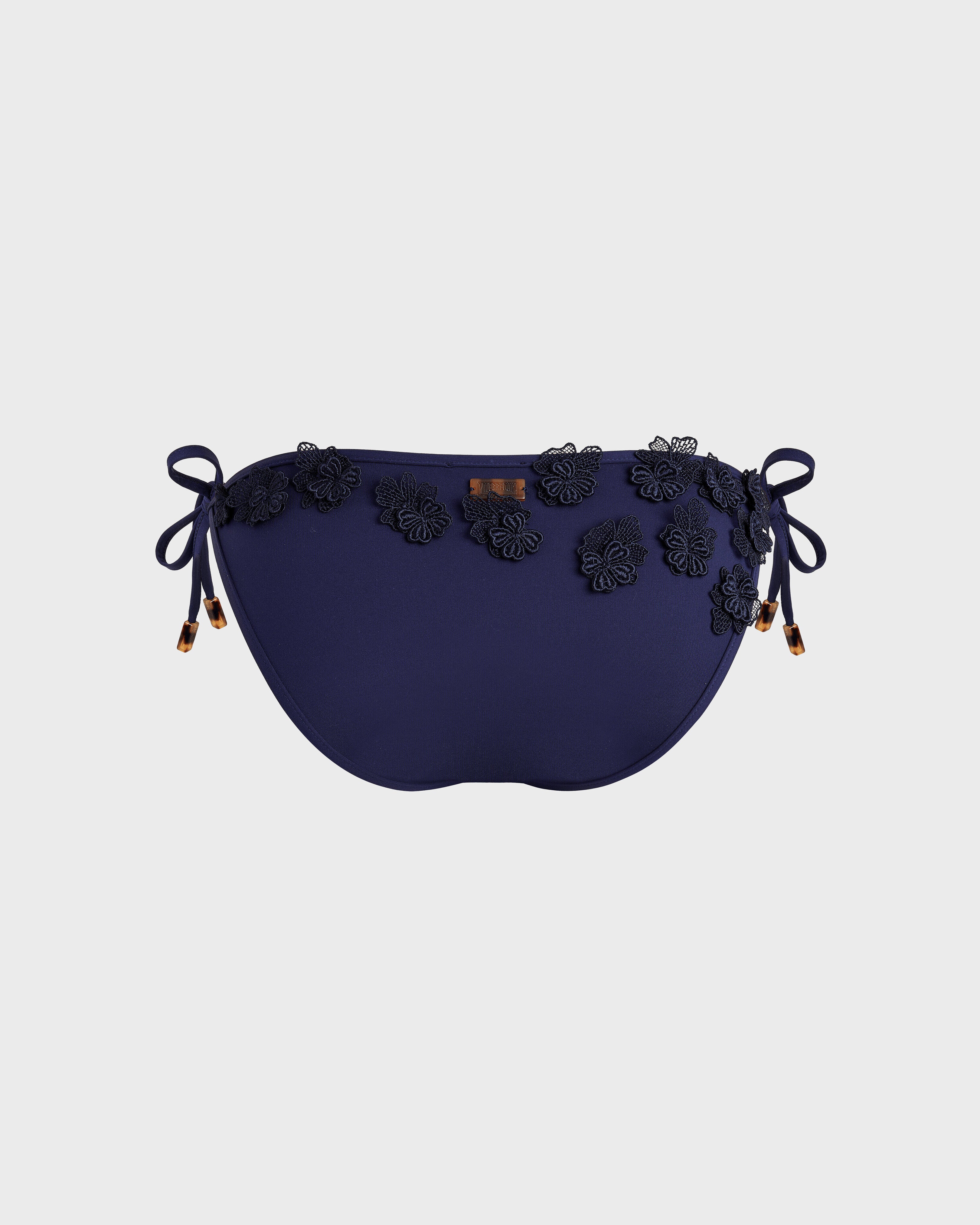 Bikini Bottom Embroidered Guipure Florale - Blue Navy / Vilebrequin Online