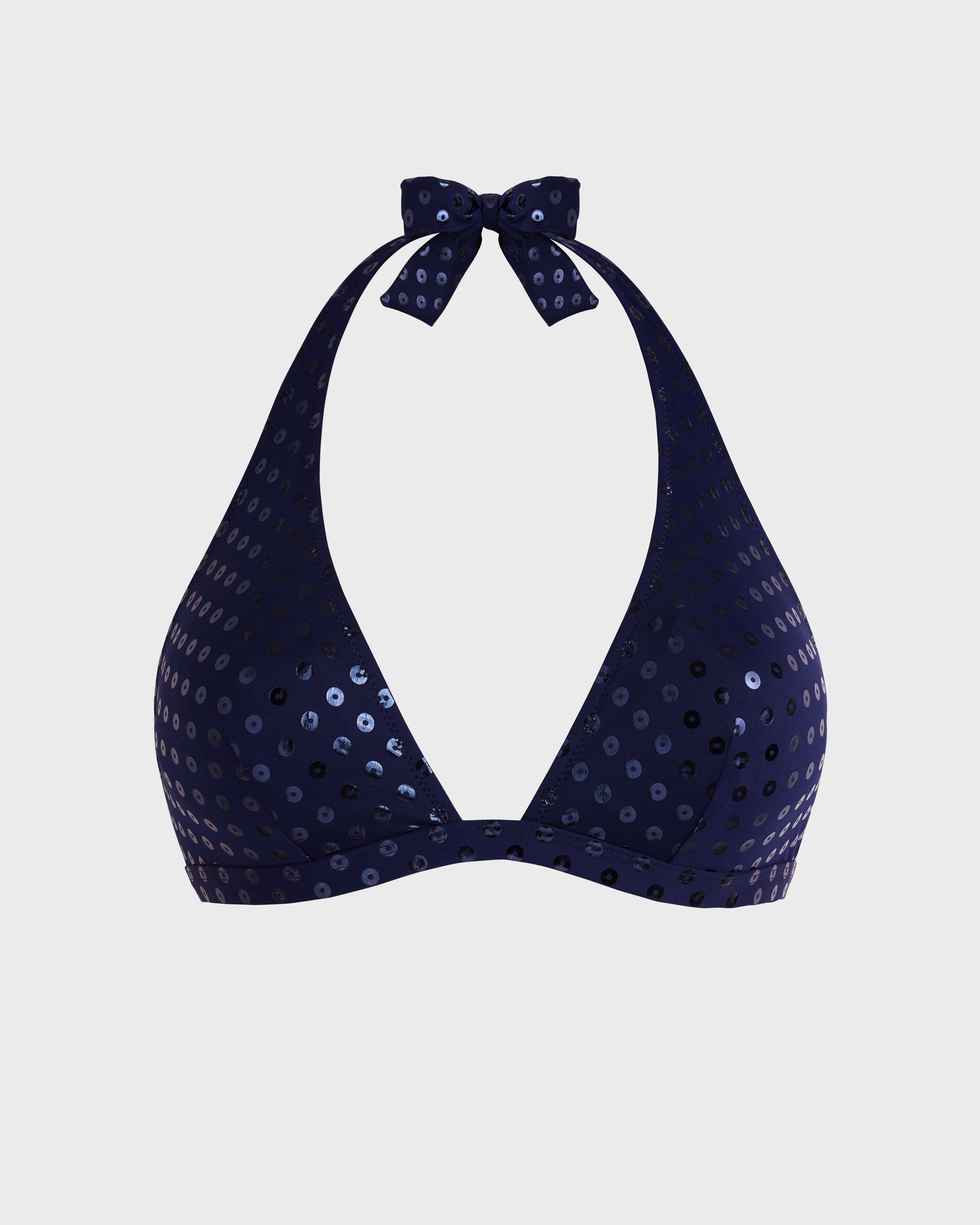 Halter Bikini Top Relief Sparkling - Blue Navy / Vilebrequin Sale