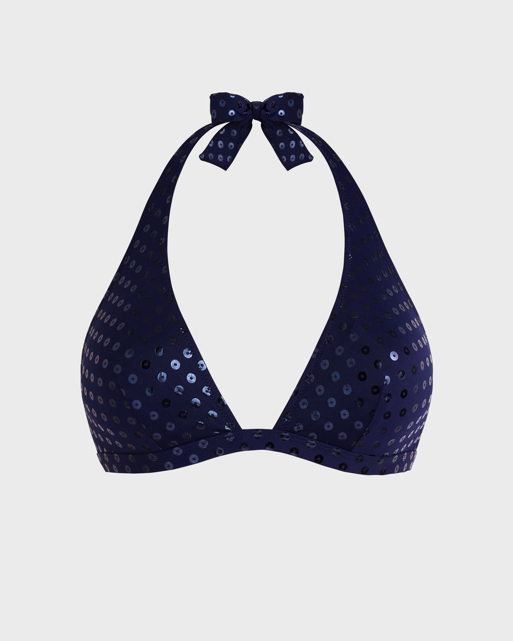Halter Bikini Top Relief Sparkling - Blue Navy / Vilebrequin Sale