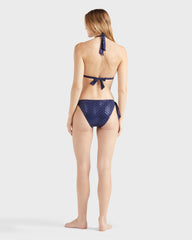 Side Tie Bikini Bottom Relief Sparkling - Blue Navy / Vilebrequin On sale